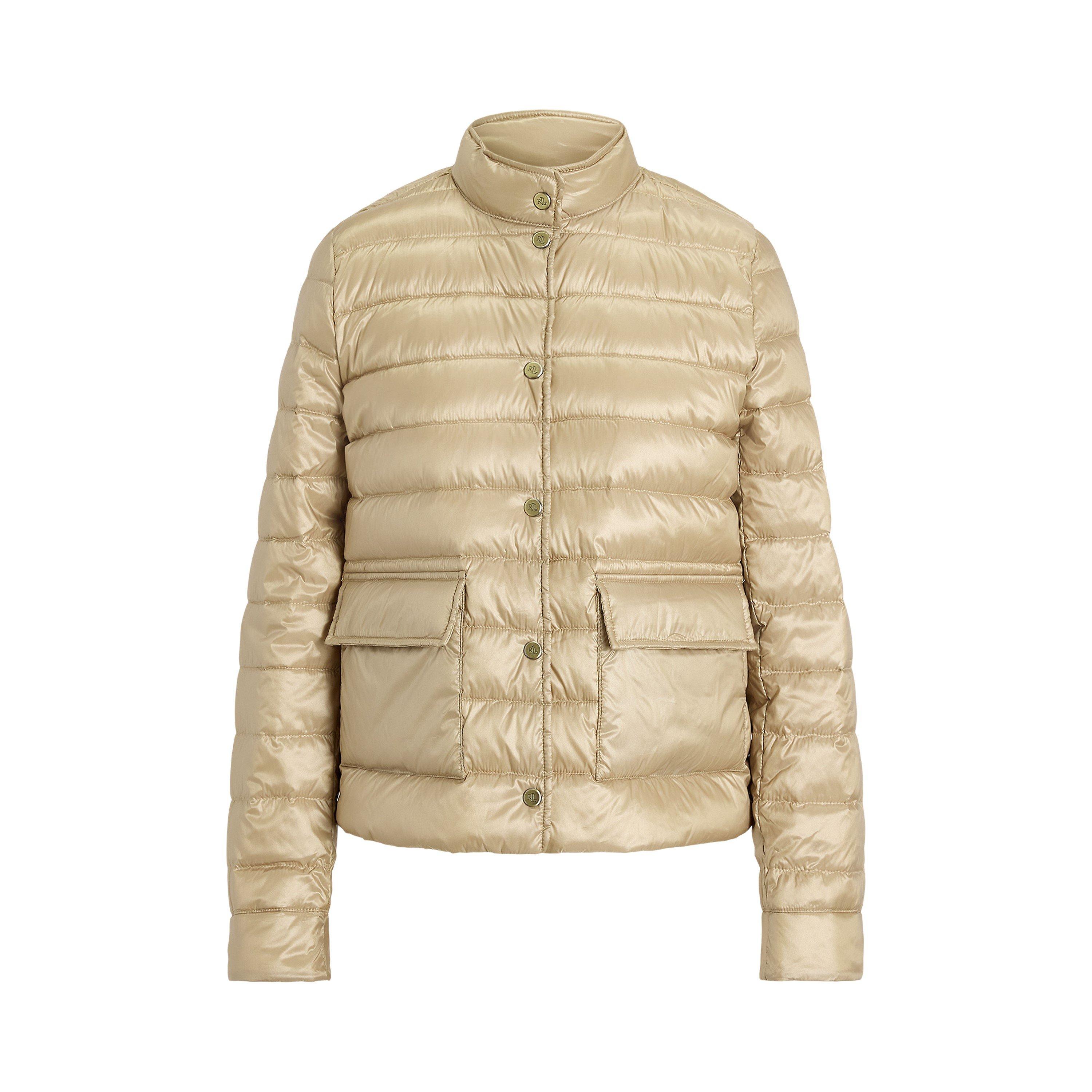 Lauren By Ralph Lauren Women's Birch Tan Lrl Dwn Puffer 23 Ld61 - 14 (L)