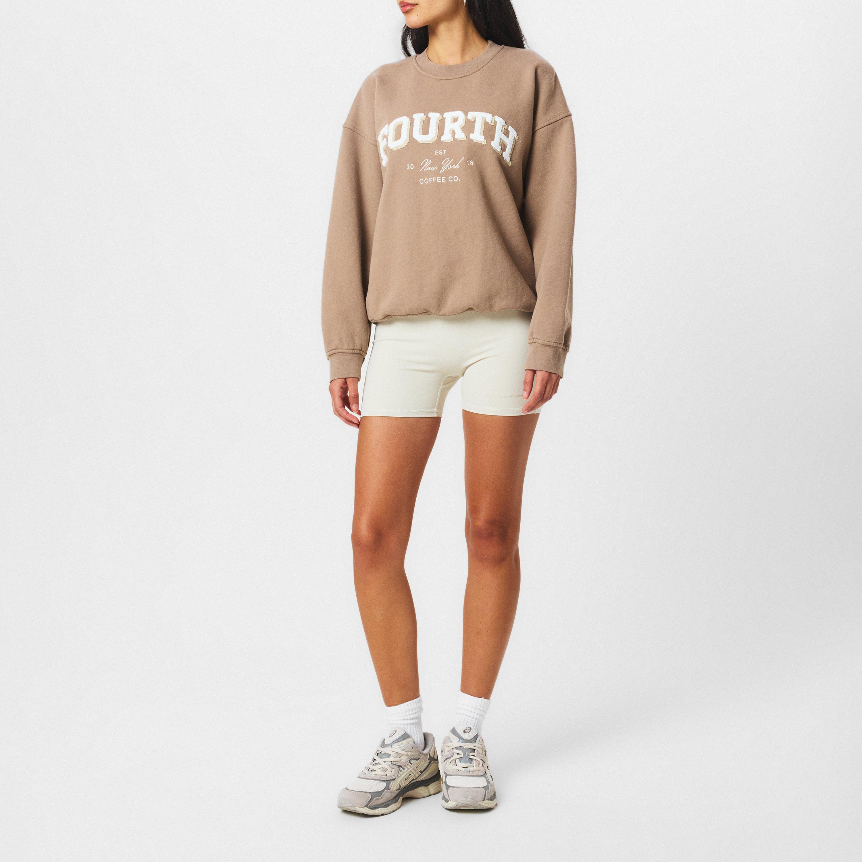 Mocha - 4th and Reckless - Women's Capucine Cotton Crew Sweatshirt - 6