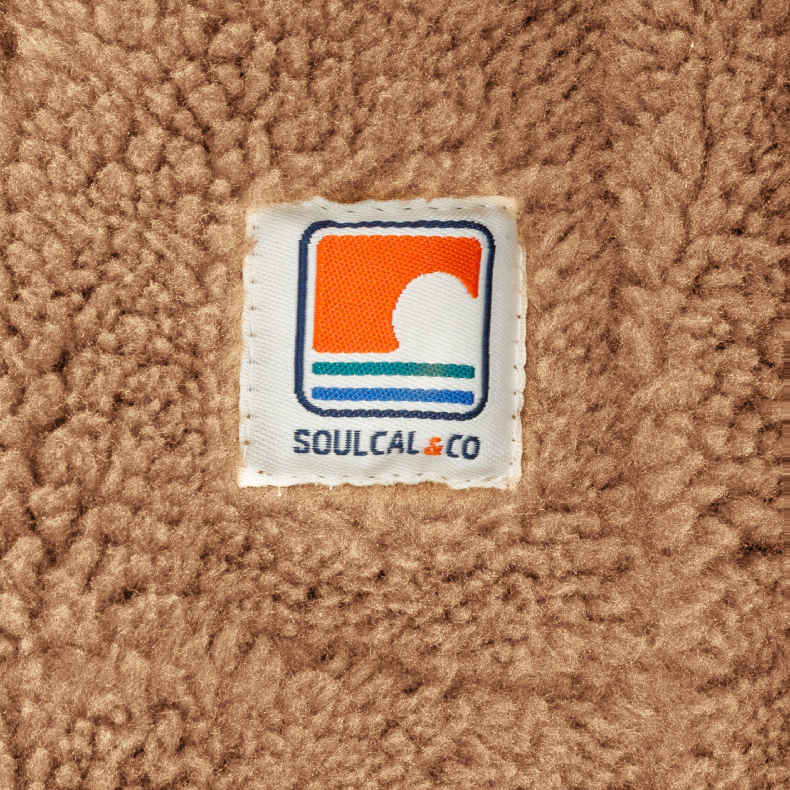 Khaki - SoulCal - Women's Soul Cal Full Zip Long Sleeve Sherpa Jacket - 4