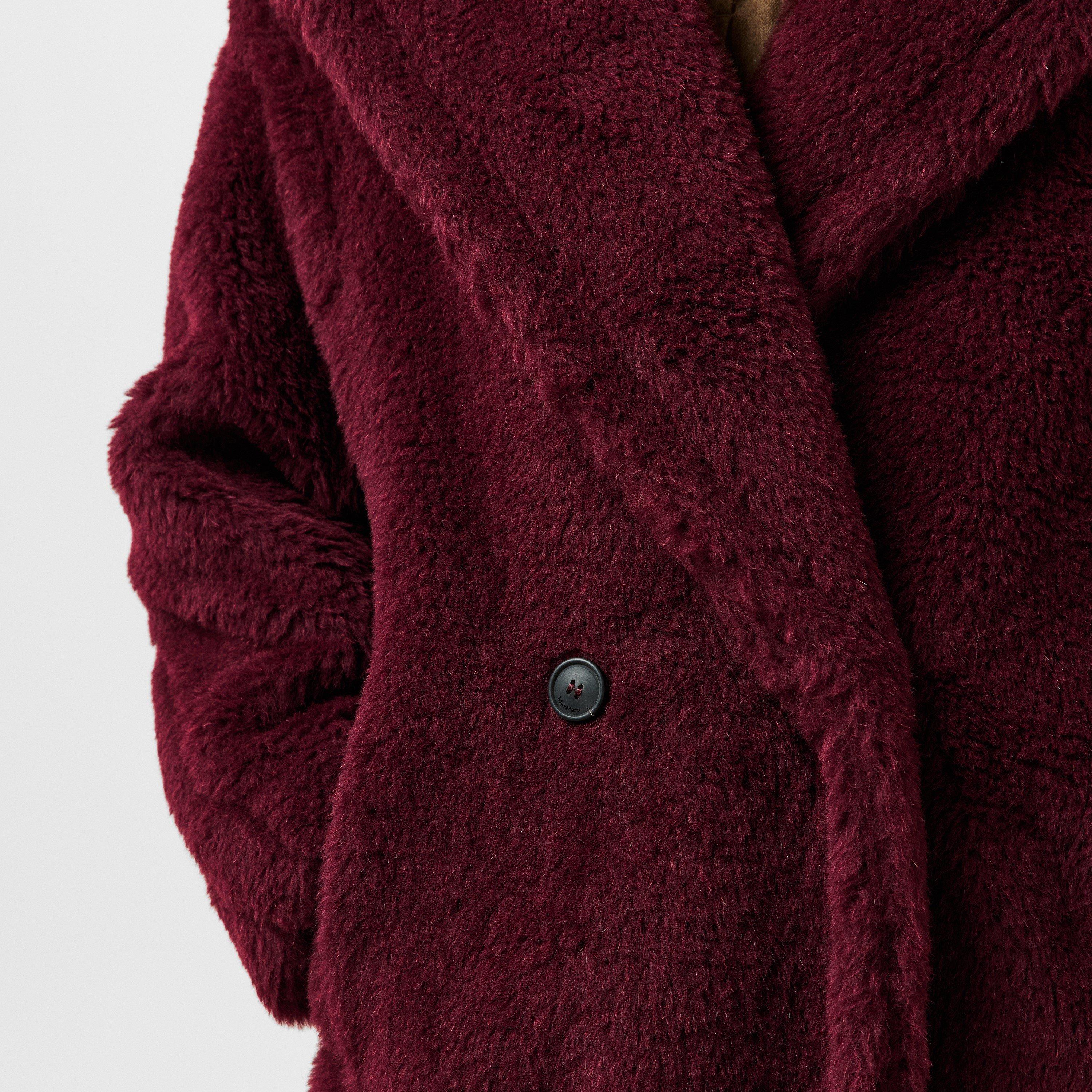 Cherry - Max Mara - Women's Soft Loose Fit Teddy Coat - 5