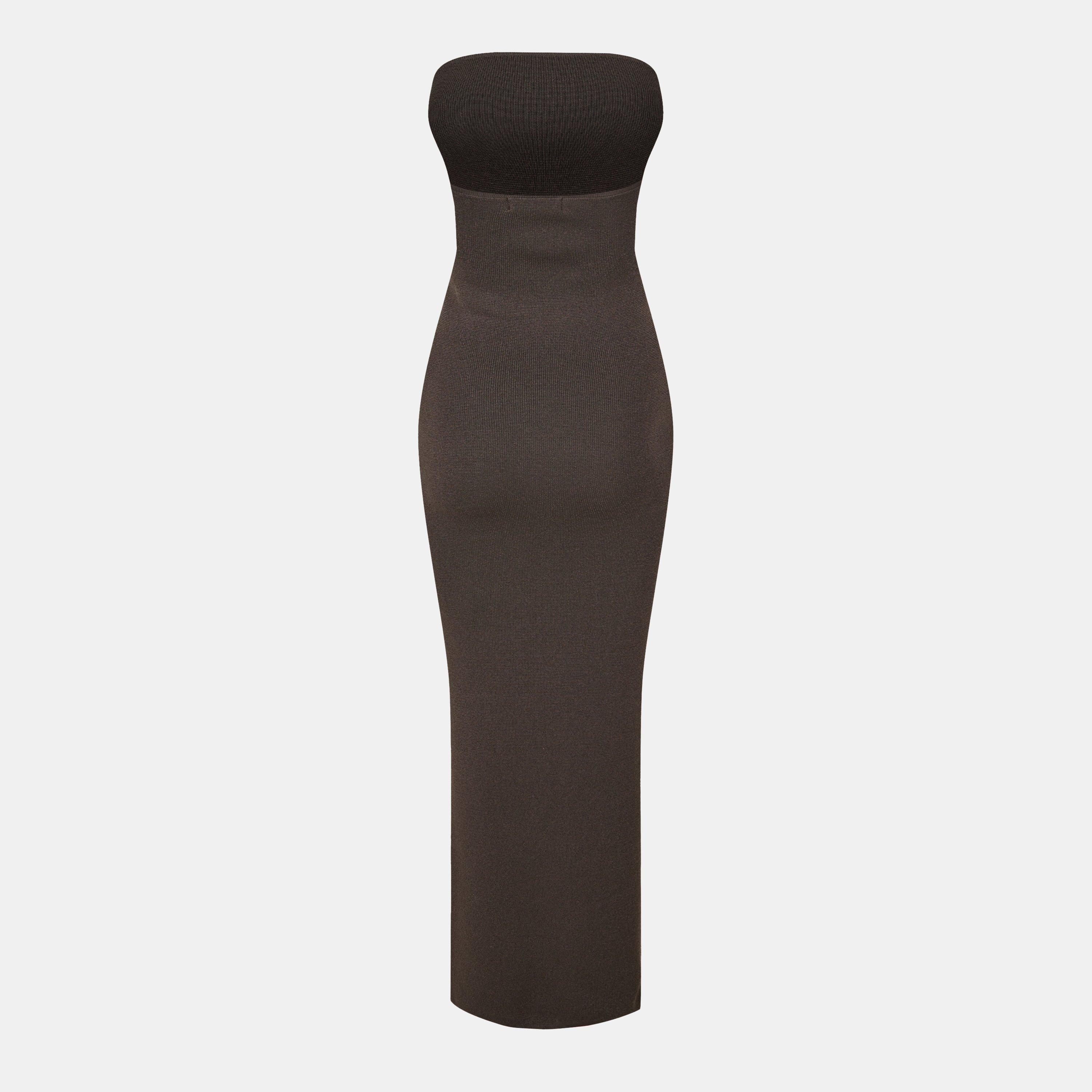 Espresso - Jack Wills - Classic Bandeau Knitted Jumper Dress - 2