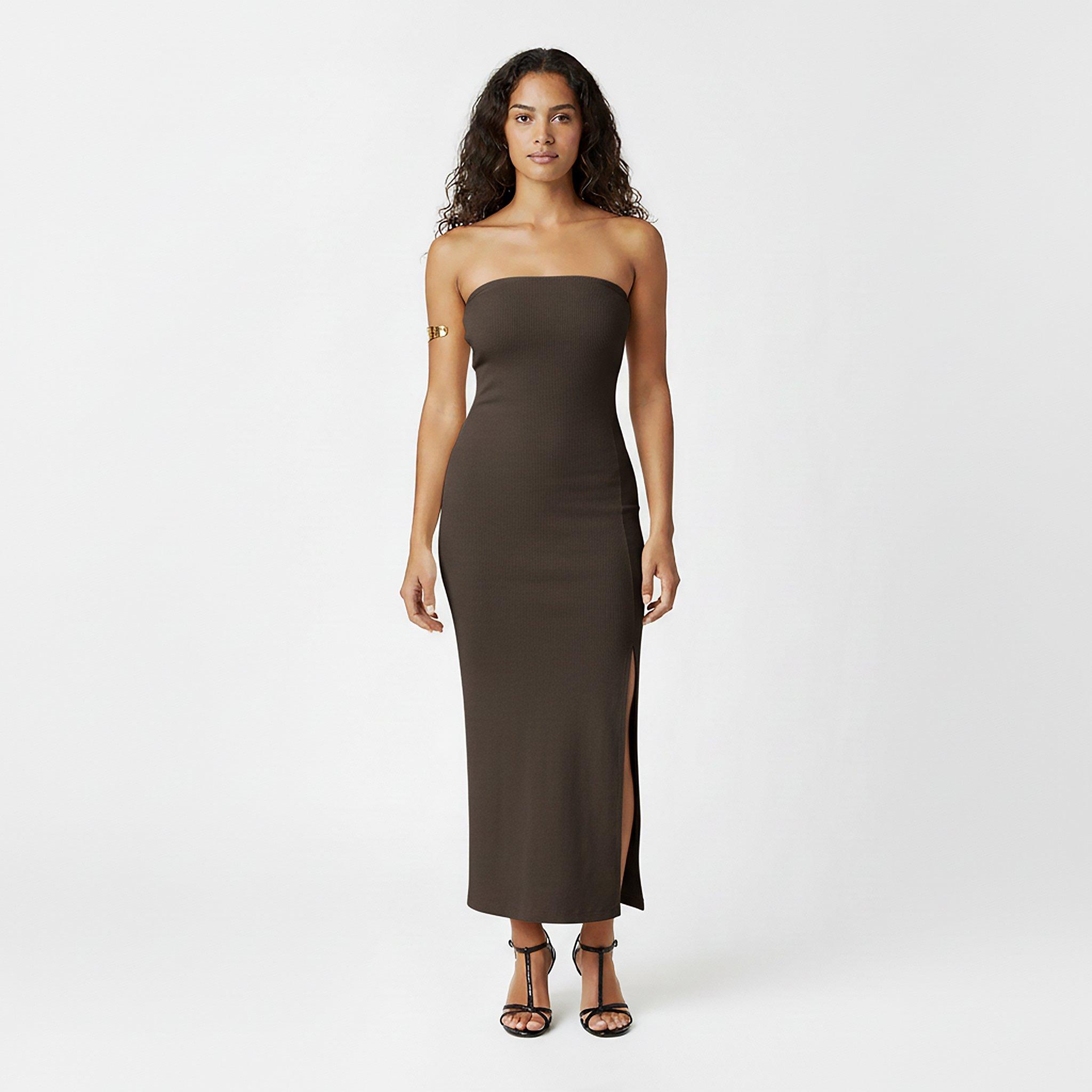 Espresso - Jack Wills - Women's Classic Bandeau Knitted Jumper Dress - 6