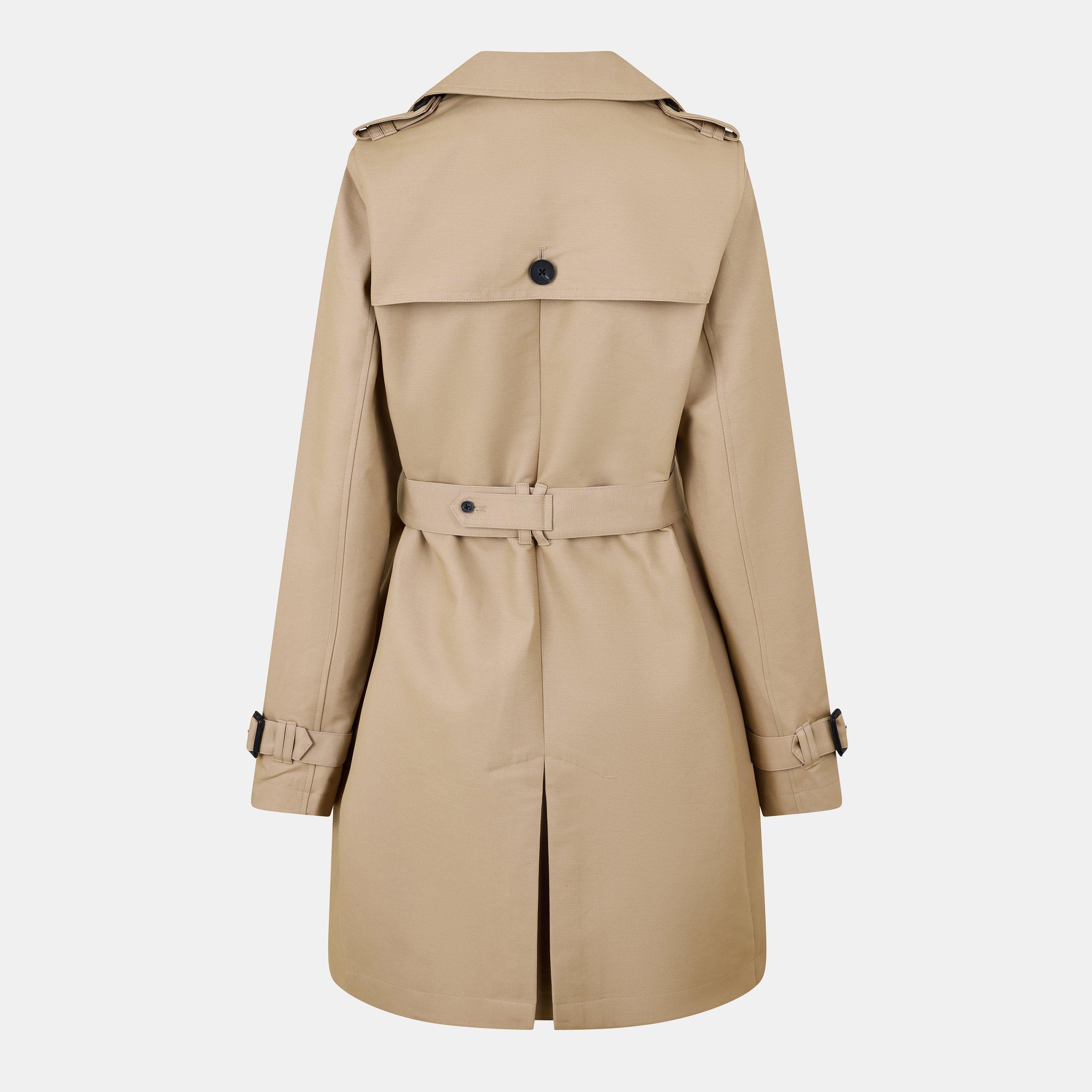 Pedra - Jack Wills - Double Breasted Cotton Water Resistant Mid-Length Trench Coat - 2