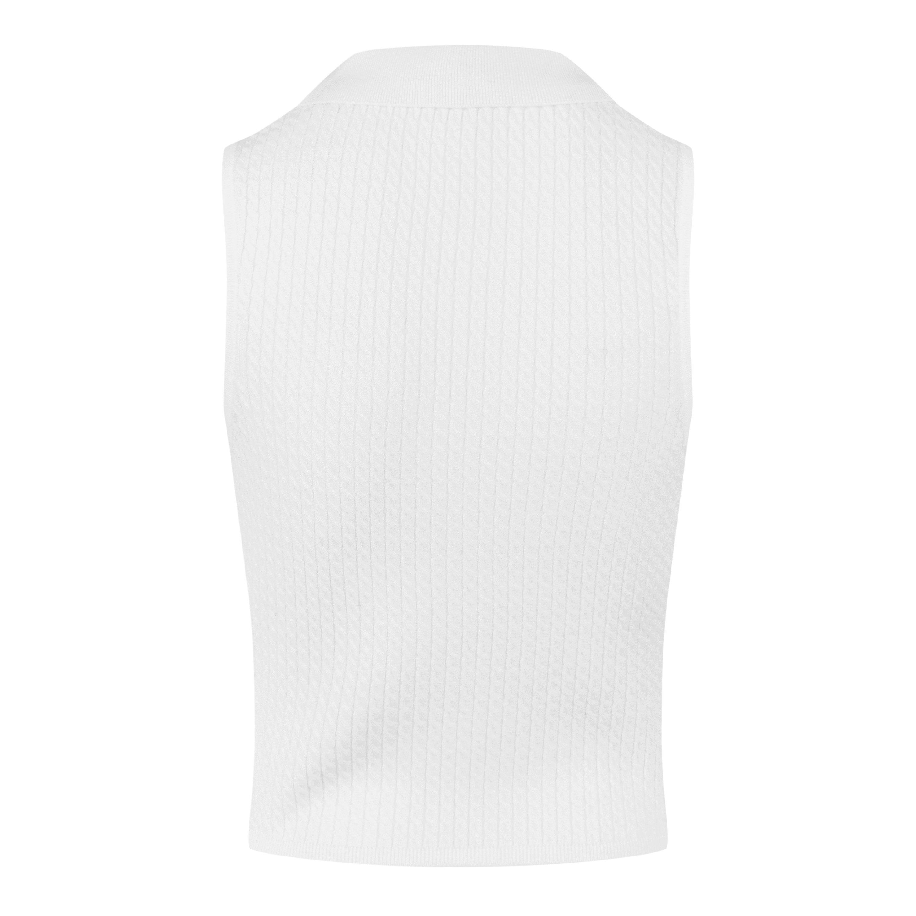 Bianco vintage - Jack Wills - Cable Stitch Polo Sweater Vest - 2