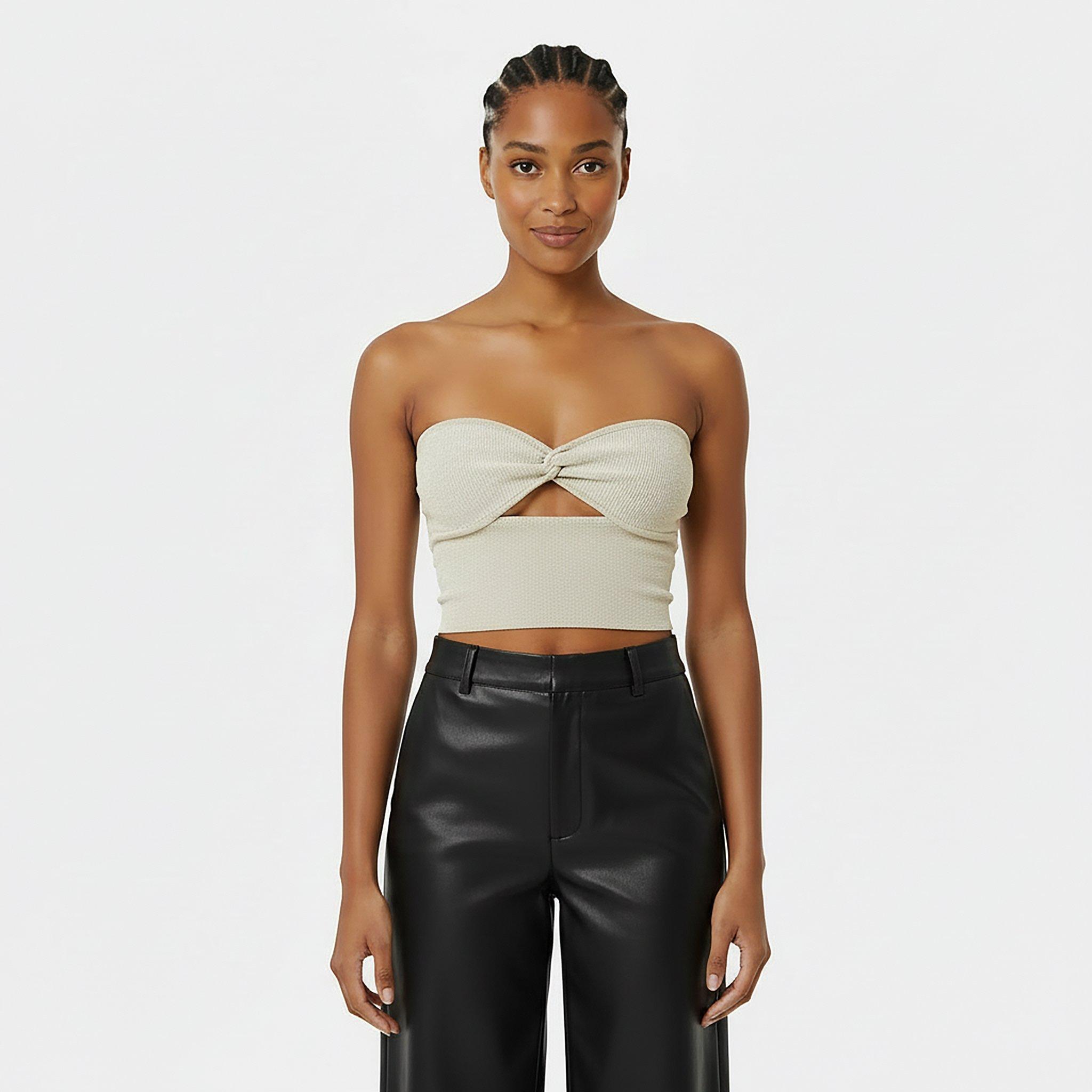 Stone - Jack Wills - Women's Twist Front Sweater Vest - 3