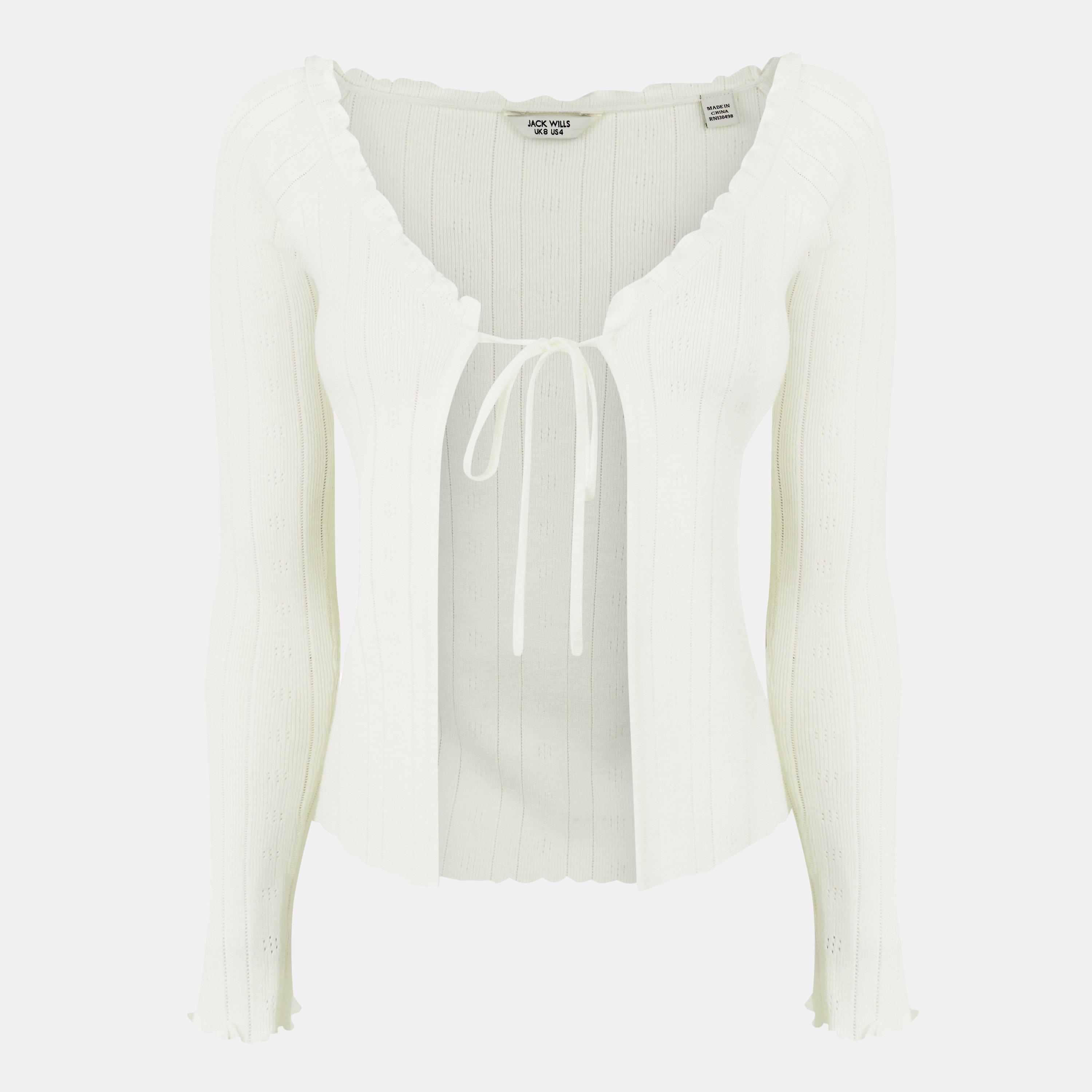 Vintage White - Jack Wills - Pointelle Cardigan - 1