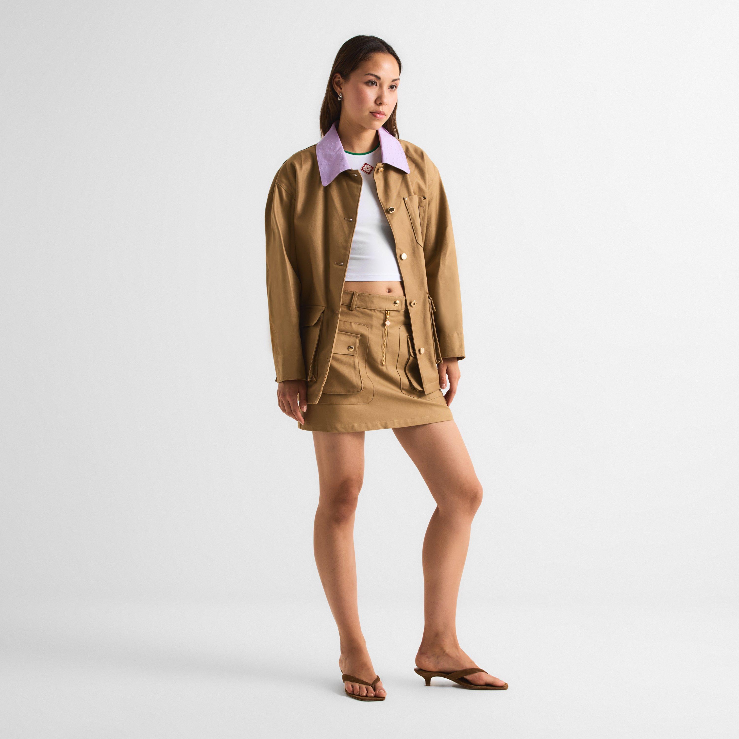 Brown - Casablanca - Women's Pocket Barn Jacket - 6