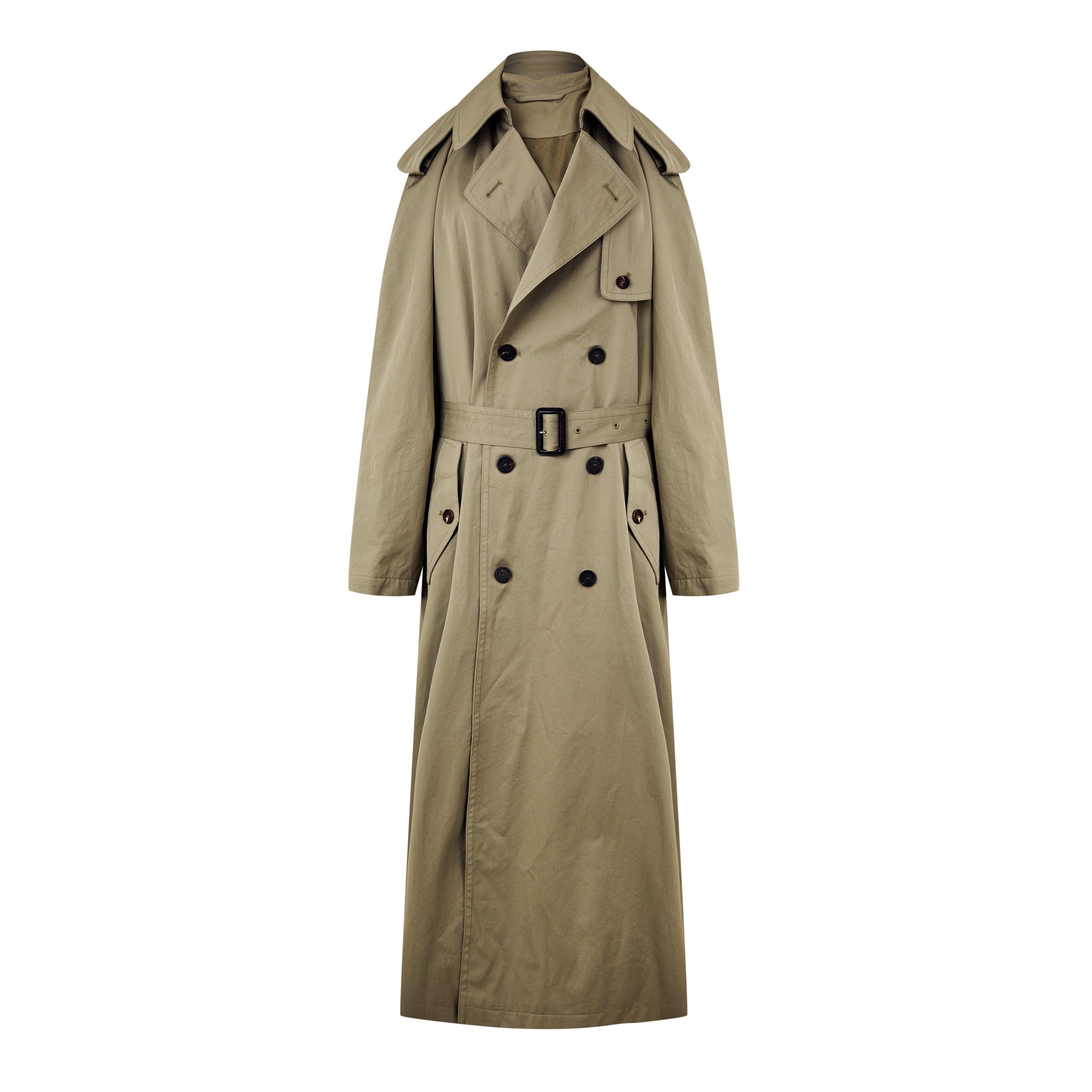 Explorer Beige - Balenciaga - Women's Suspend Cotton Long Sleeve Trench Dress - 1