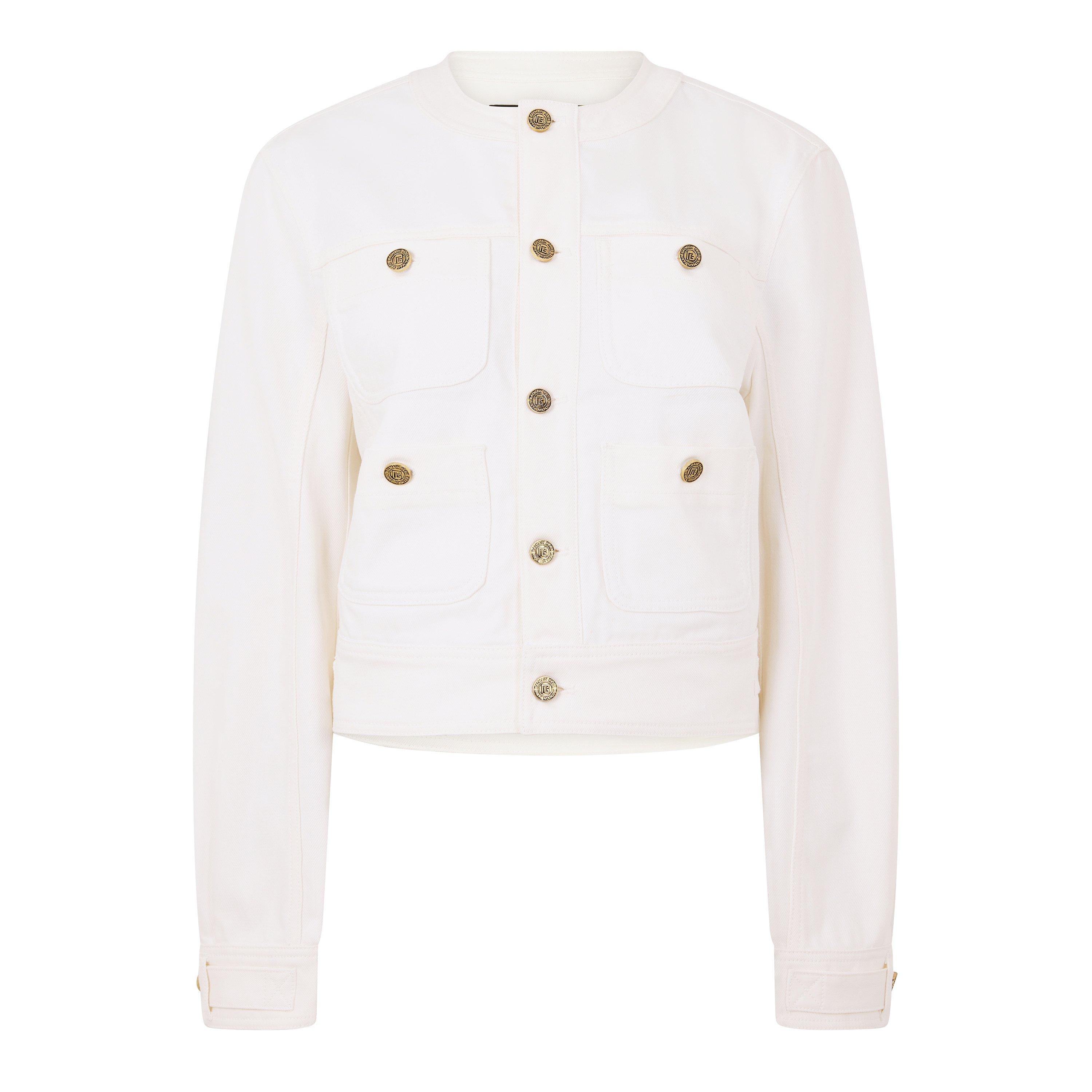 Balmain Balmain Denim Jkt Ld63 - White - Size 10 (S)