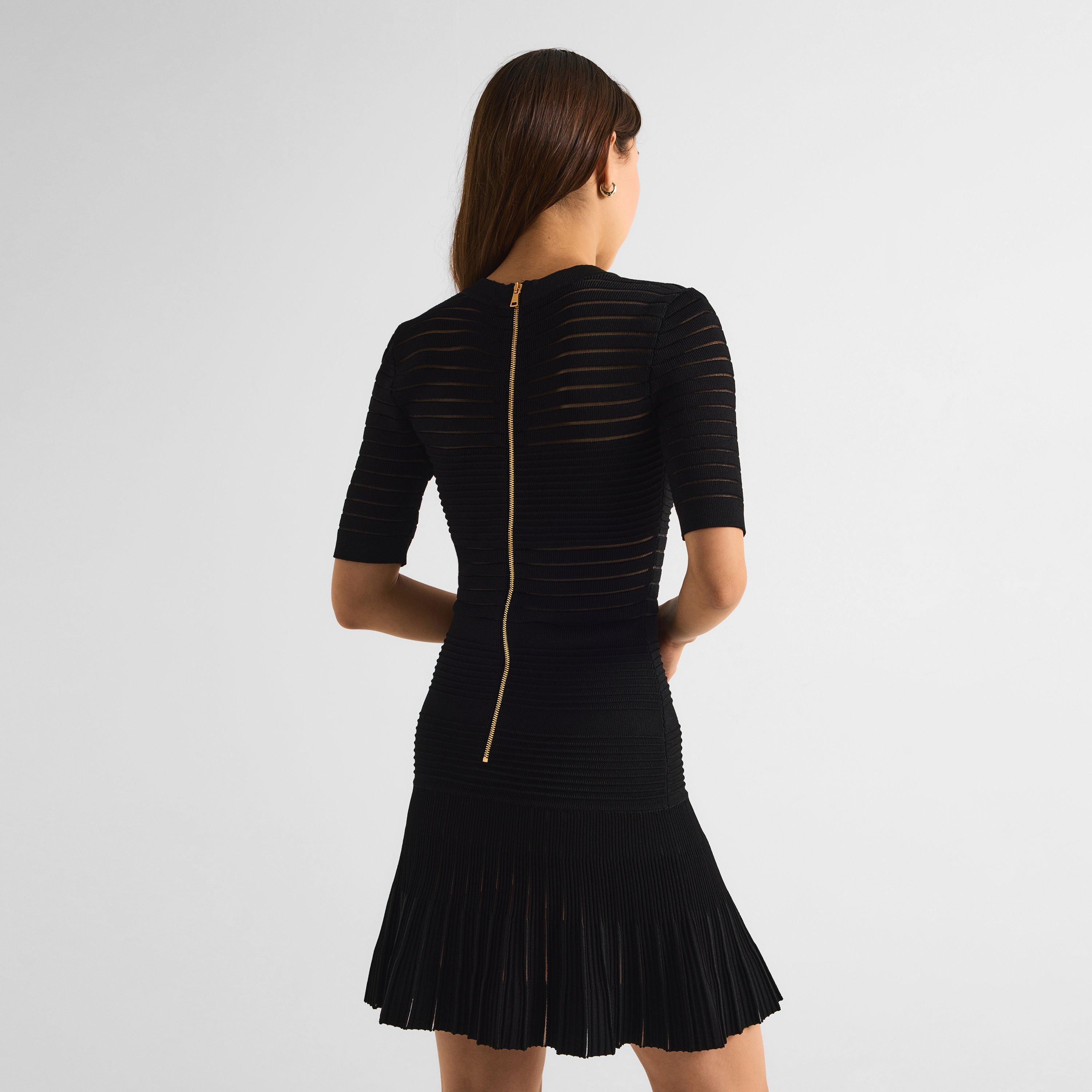 Black - Balmain - Balmain Knt Dress Ld63 - 4