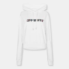 Off White Women's  Cropped Hoodie, Cropped Design