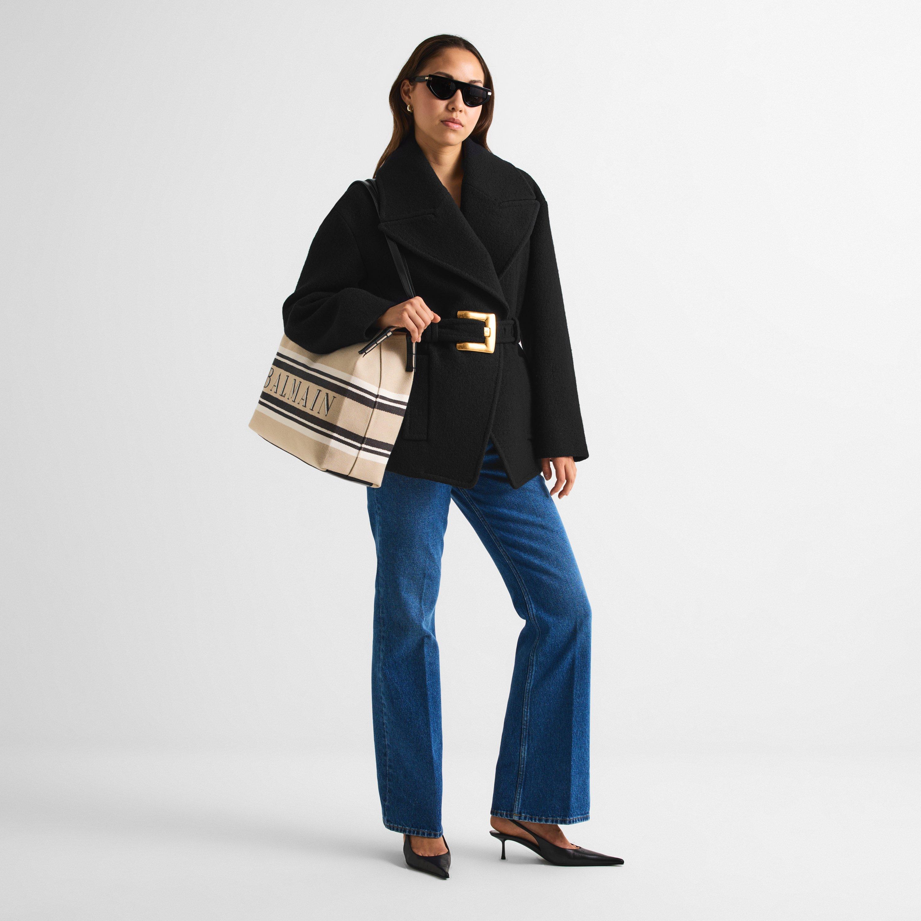 Black - Balmain - Balmain Wool Jkt Ld63 - 6
