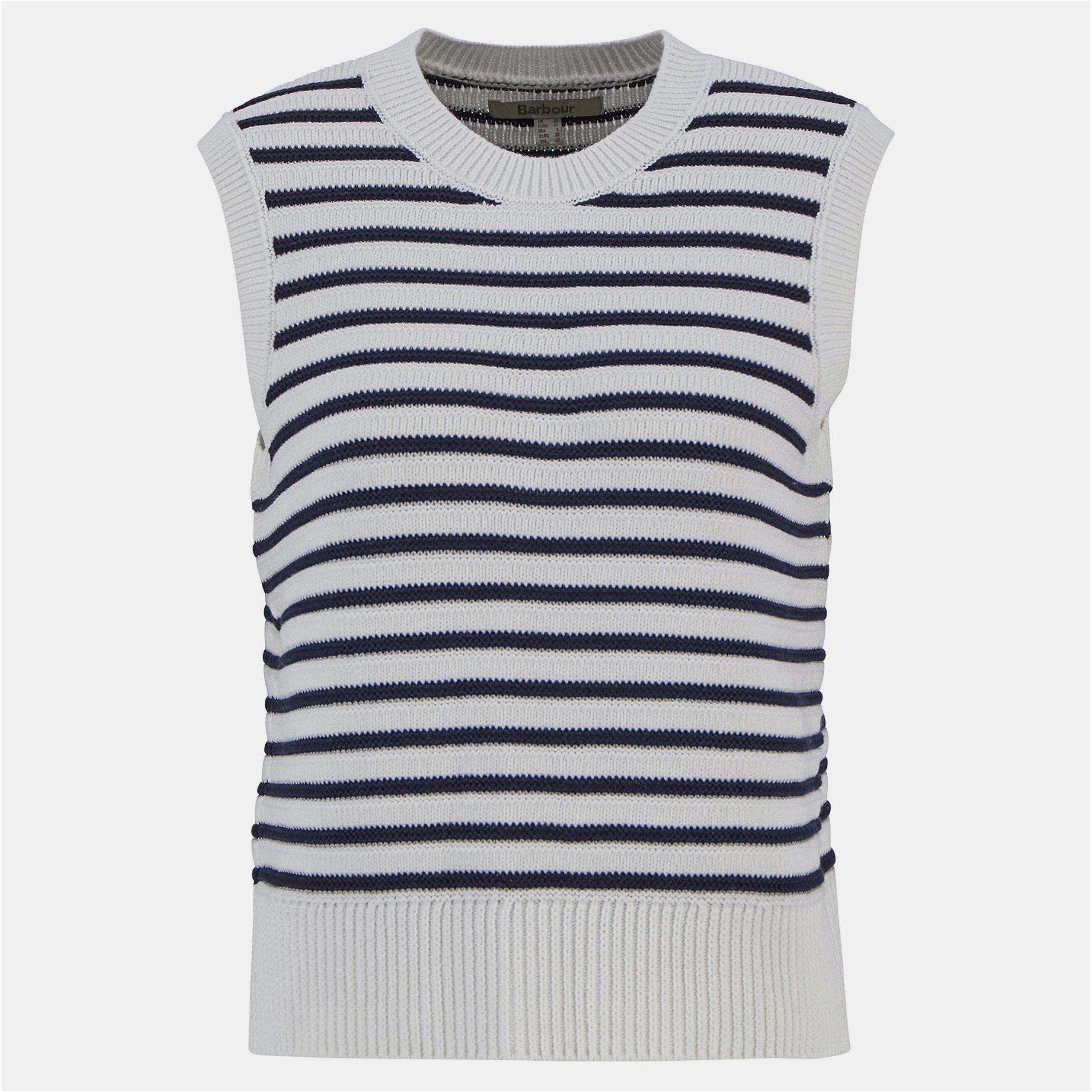 Cloud/Navy - Barbour - Women's B.Li Emberly Knitted Top - 1