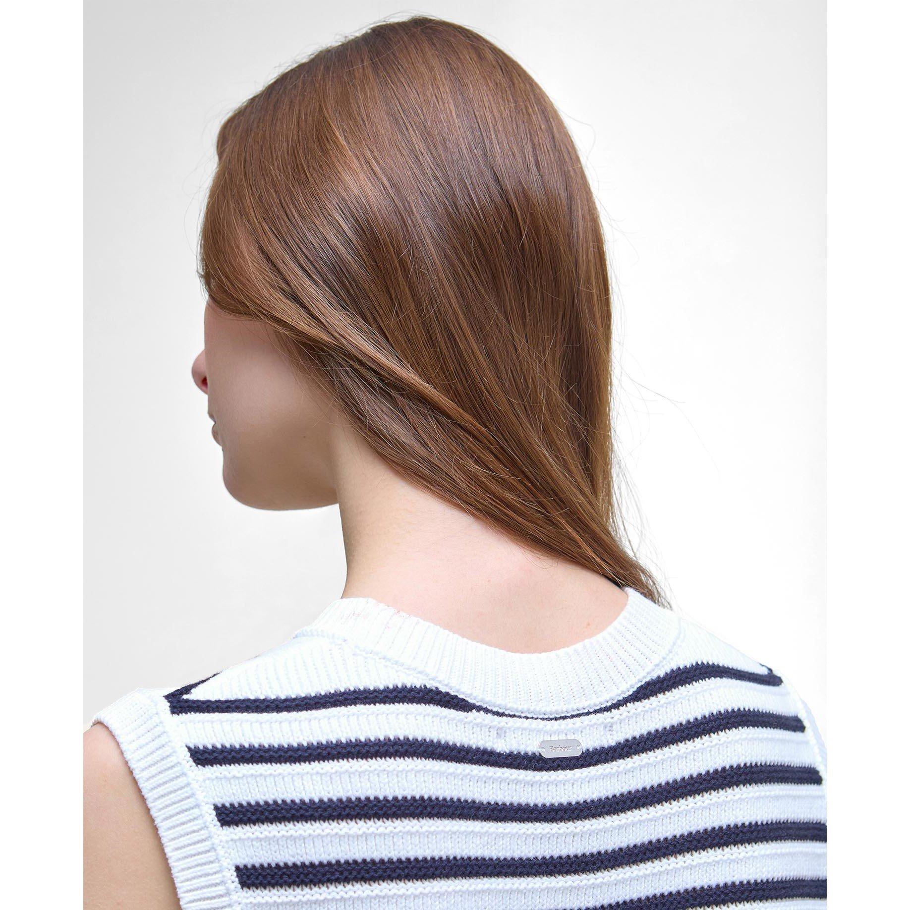 Cloud/Navy - Barbour - Women's B.Li Emberly Knitted T-Shirt - 5