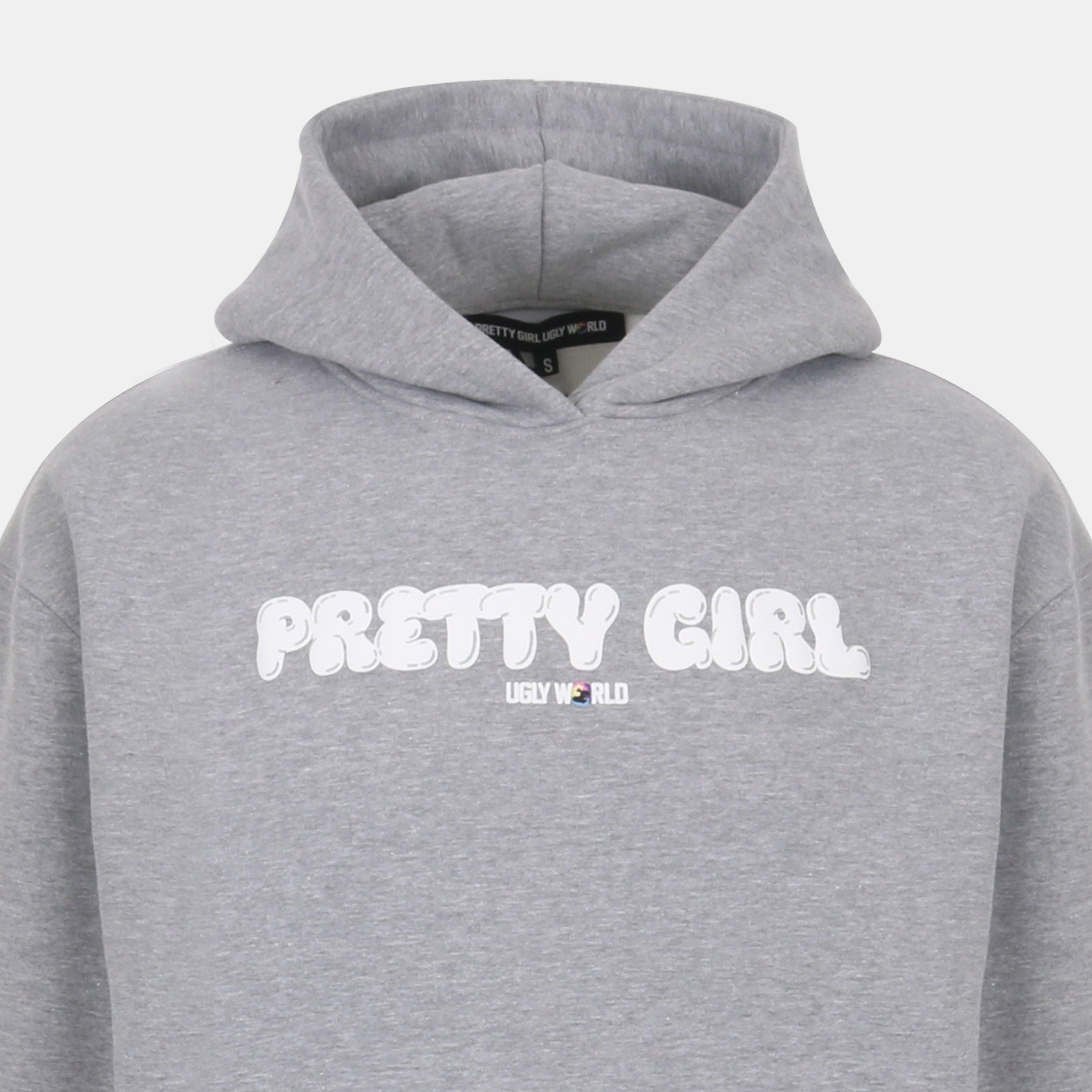 Grey - Pretty Boy Ugly World - Women's Over-the-Head Hoodie - 3