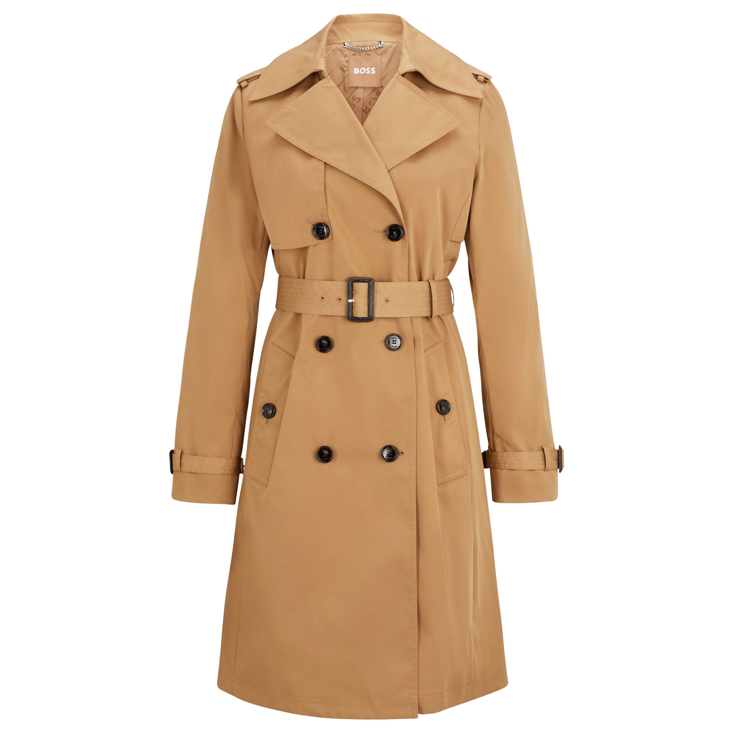 Medium Beige - Boss - Womens Conry Double-breasted Trench Coat - 8