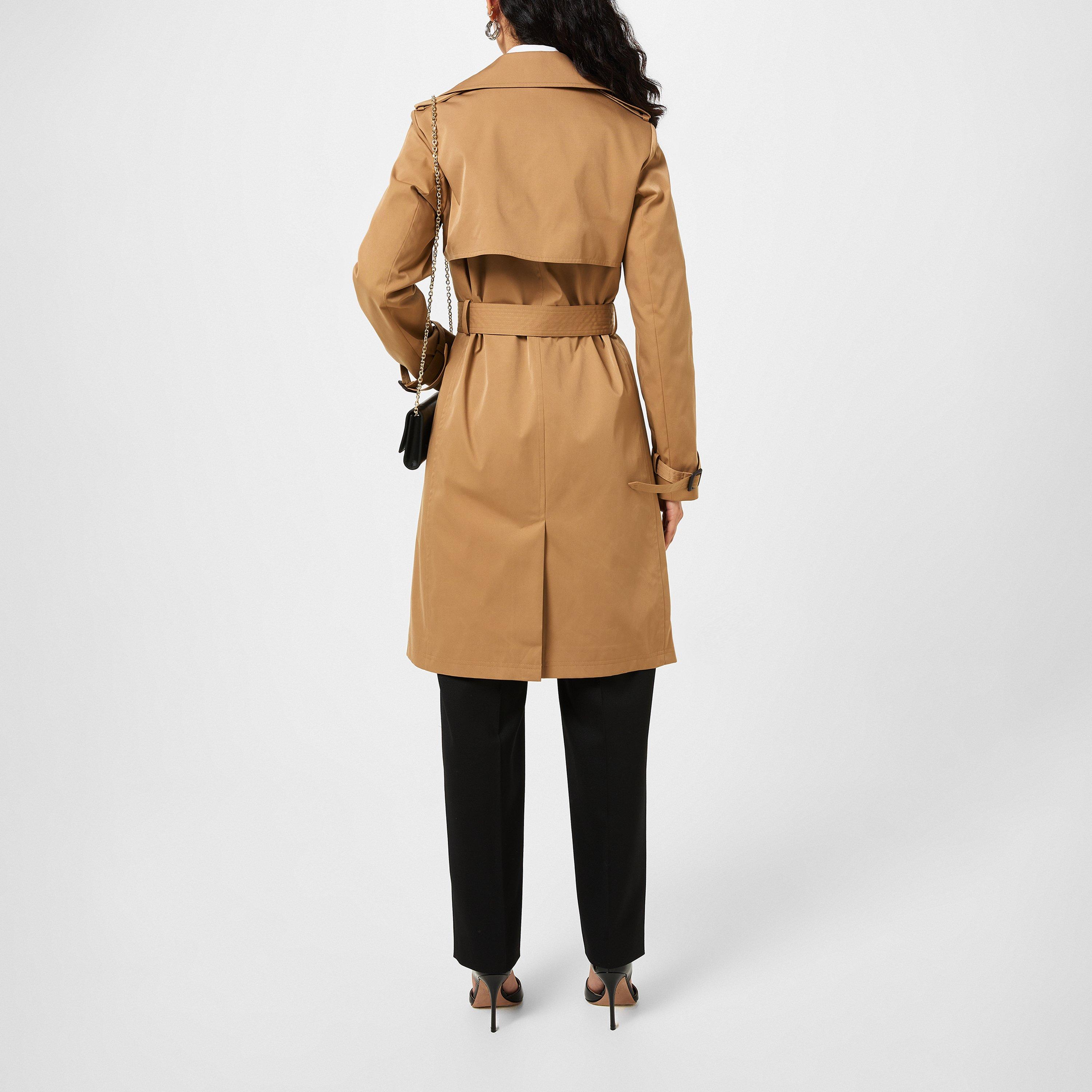 Medium Beige - Boss - Womens Conry Double-breasted Trench Coat - 3