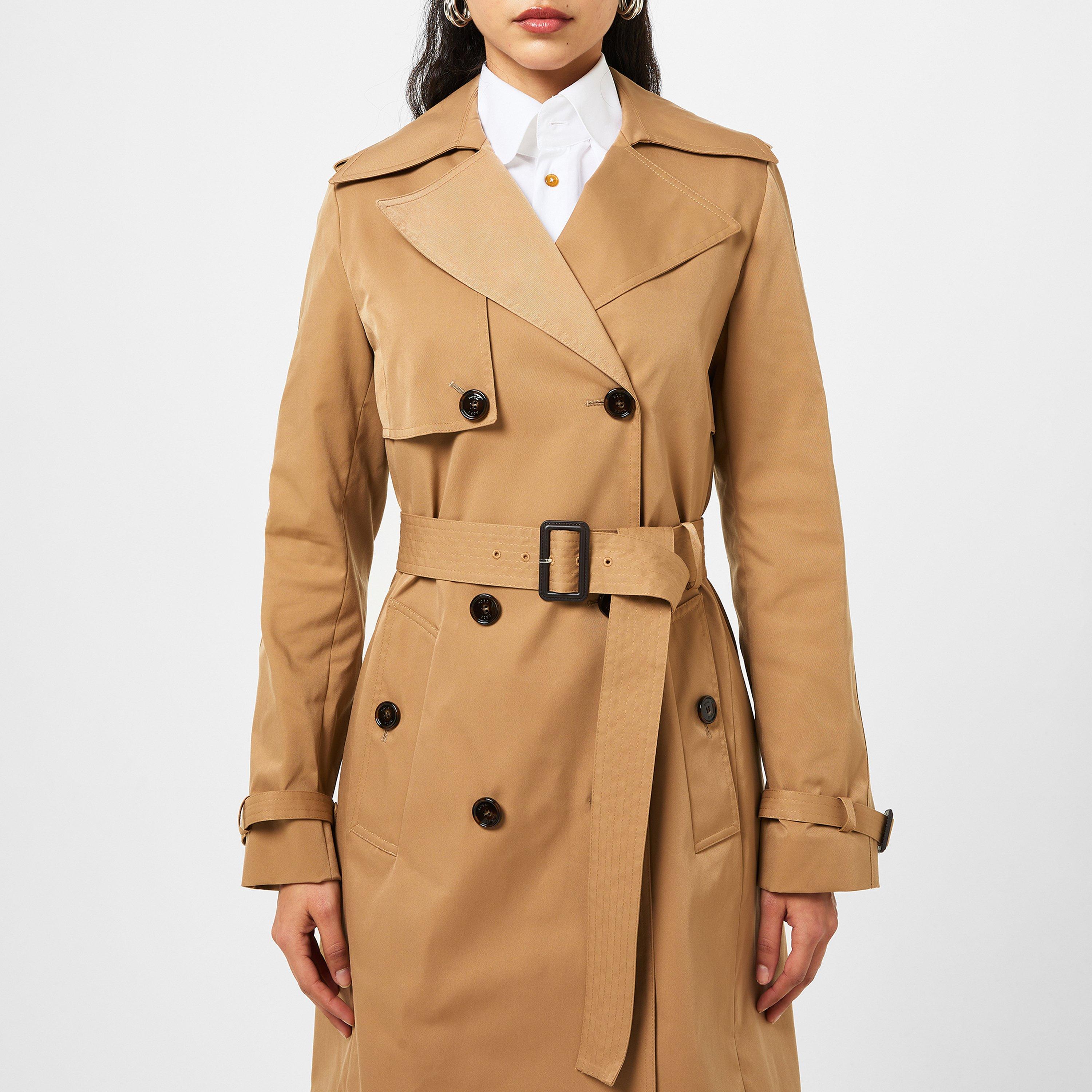 Medium Beige - Boss - Womens Conry Double-breasted Trench Coat - 4