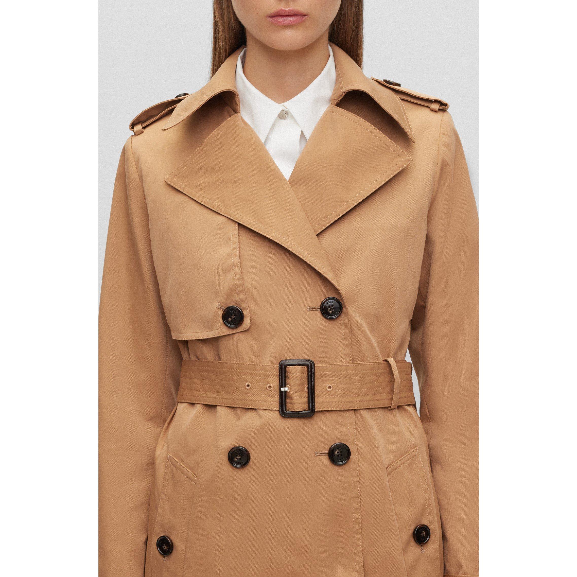 Medium Beige - Boss - Womens Conry Double-breasted Trench Coat - 6