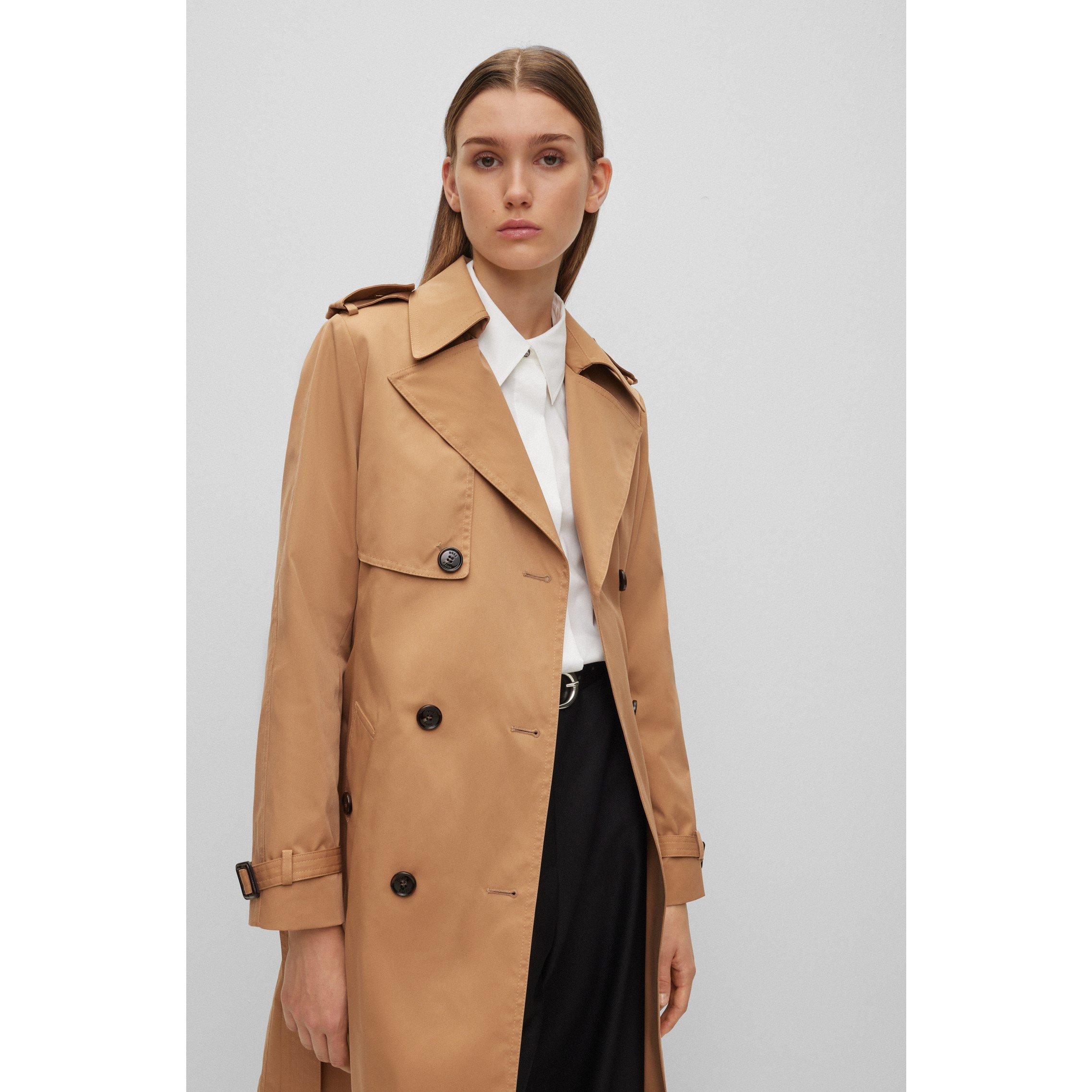 Medium Beige - Boss - Womens Conry Double-breasted Trench Coat - 7
