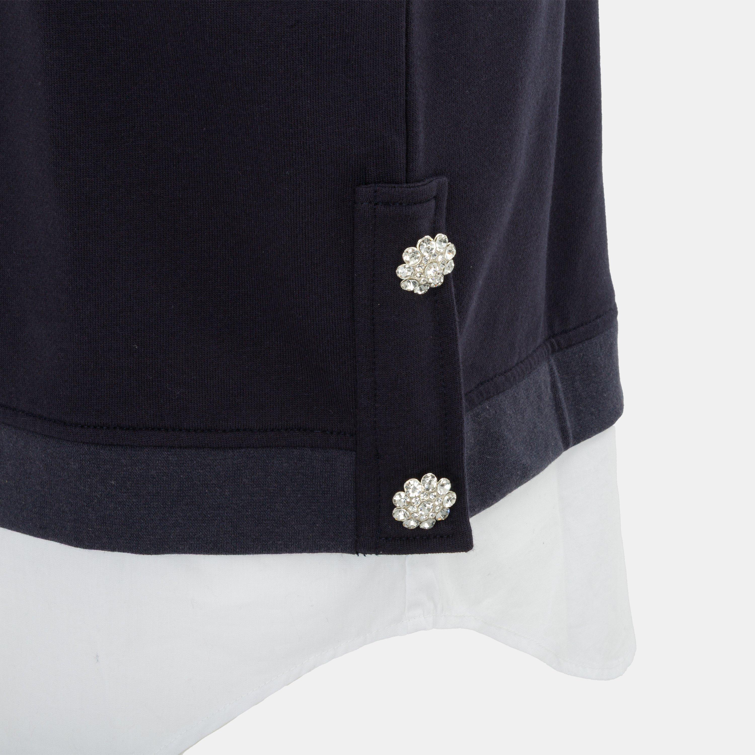 Navy - Miso - Miso Fake two-piece Jumper Women - 5