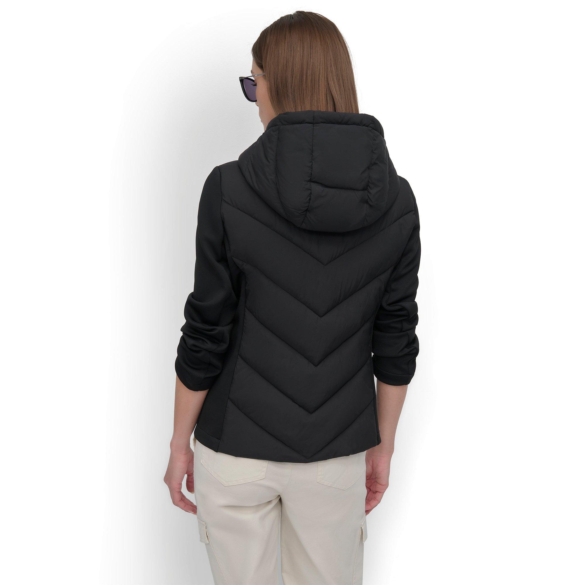 Black - DKNY - Women's  Multi-Purpose Hybrid Jacket - 2