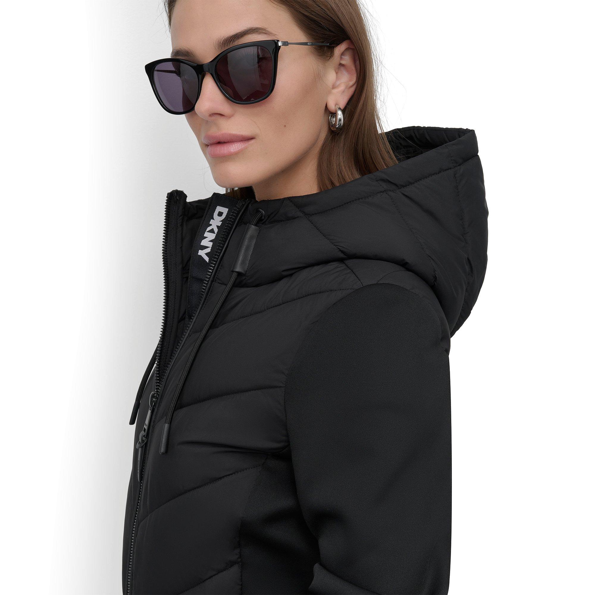 Black - DKNY - Women's  Multi-Purpose Hybrid Jacket - 3