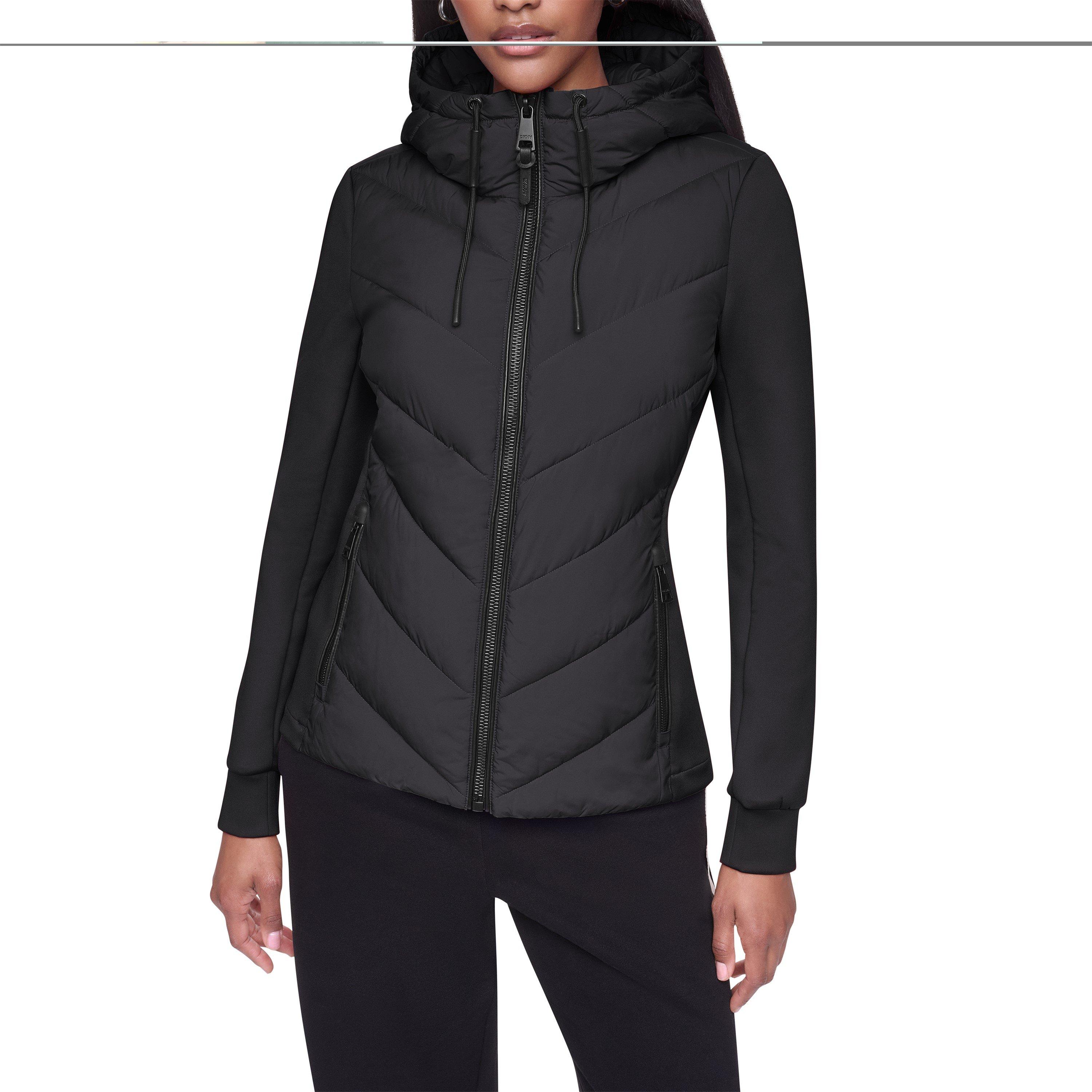 Black - DKNY - Women's  Multi-Purpose Hybrid Jacket - 2