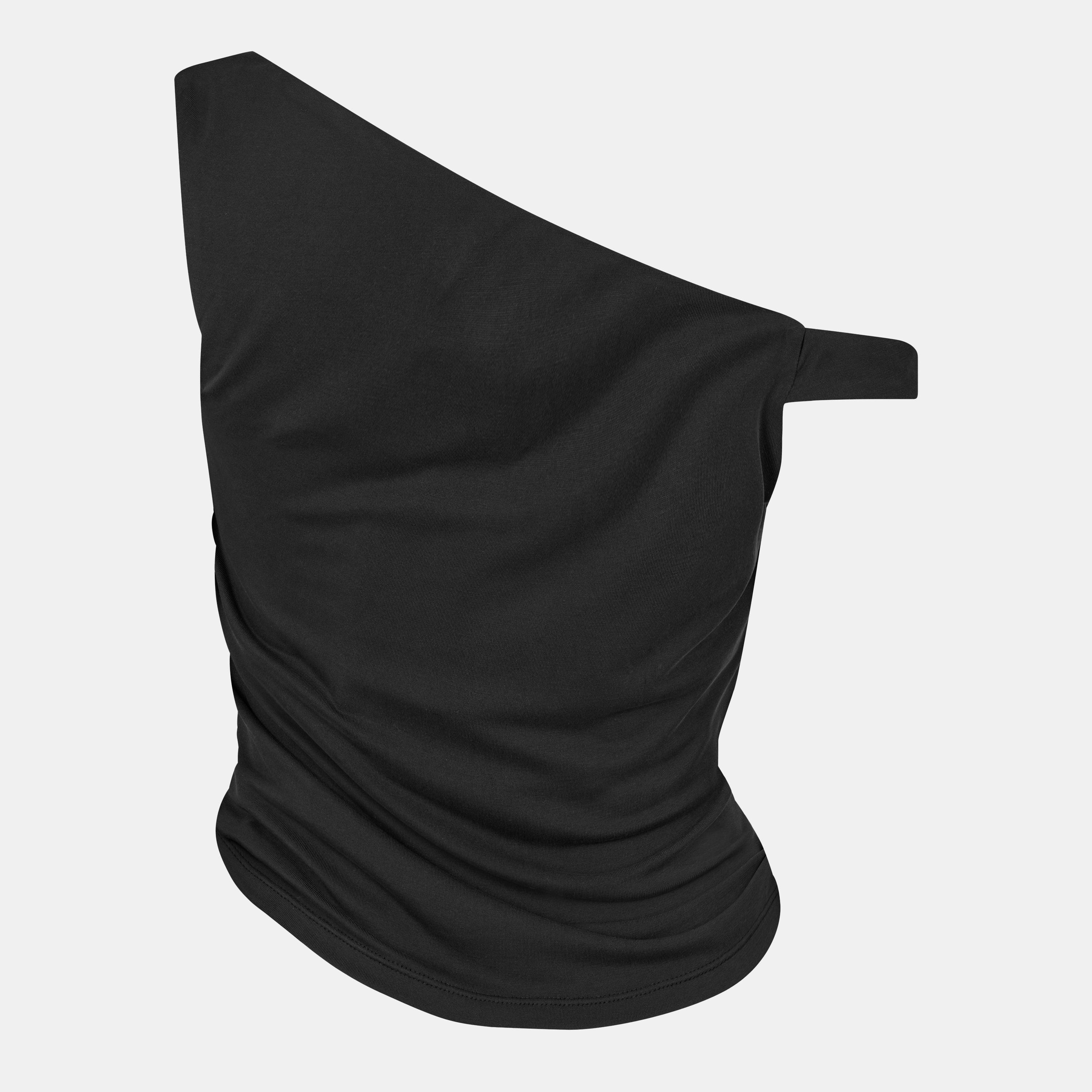 Black - Jack Wills - JW Asymmetric Off Shoulder Top - 2