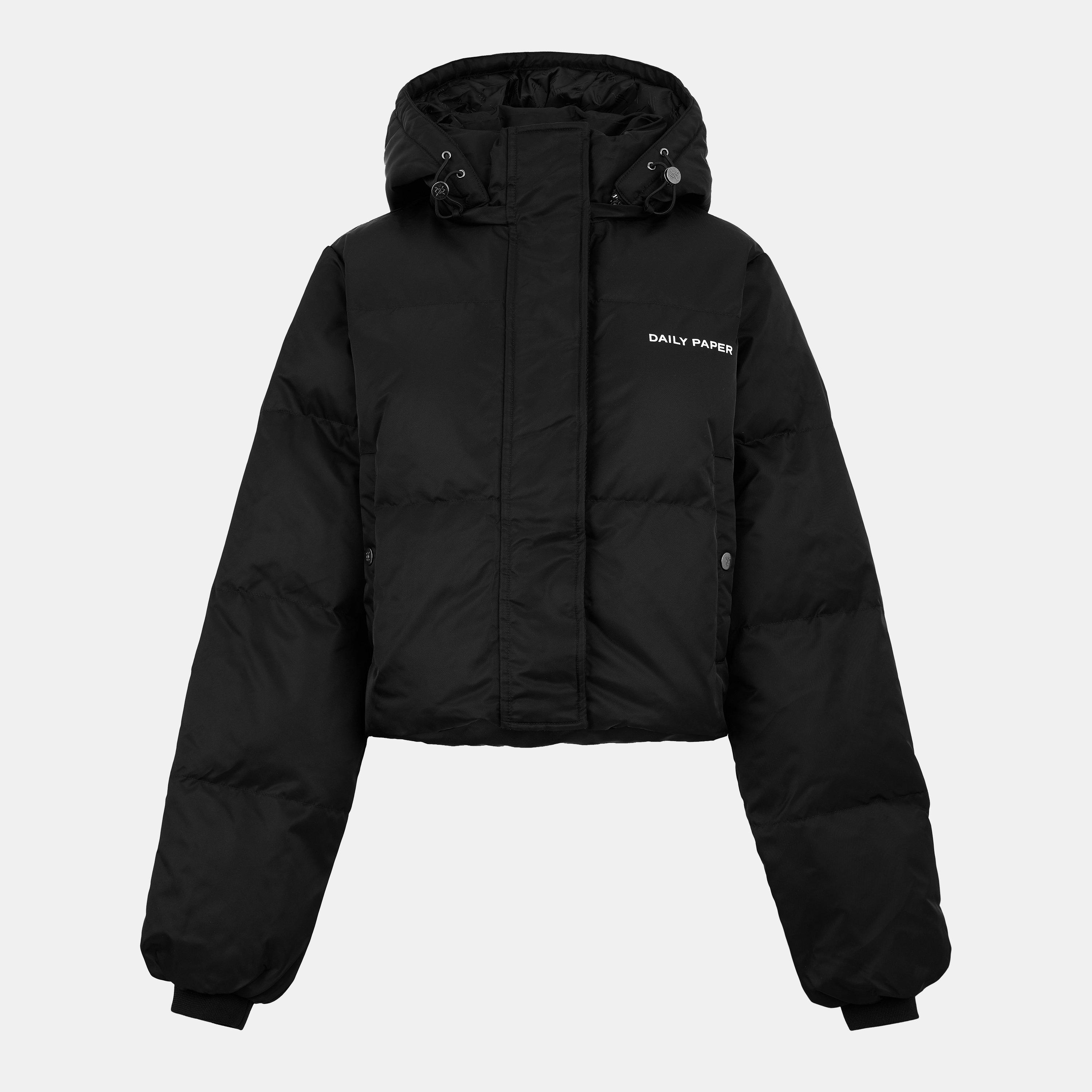 Black - Daily Paper - Women's Short Cropped Quilted Puffer Jacket - 1