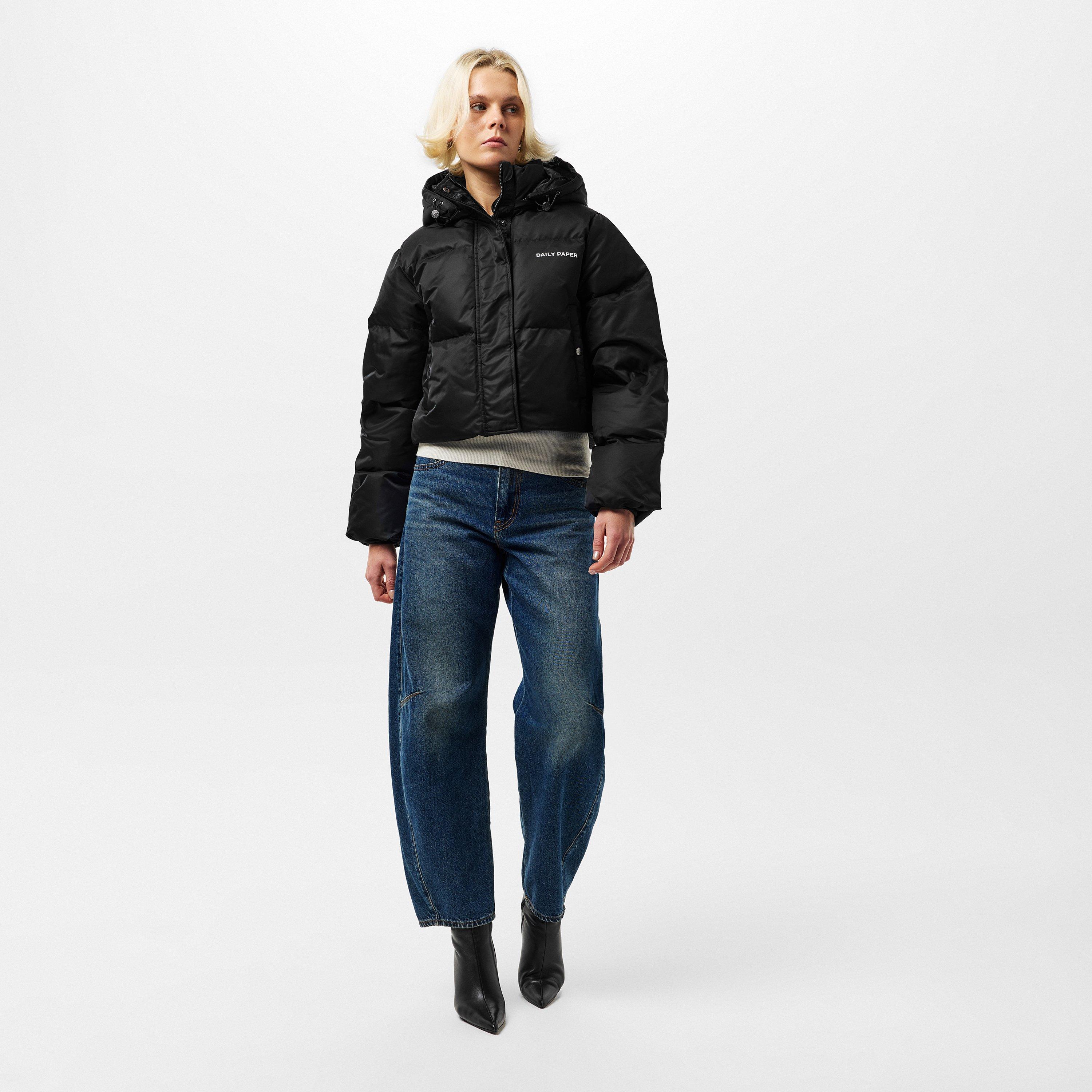 Black - Daily Paper - Women's Short Cropped Quilted Puffer Jacket - 6