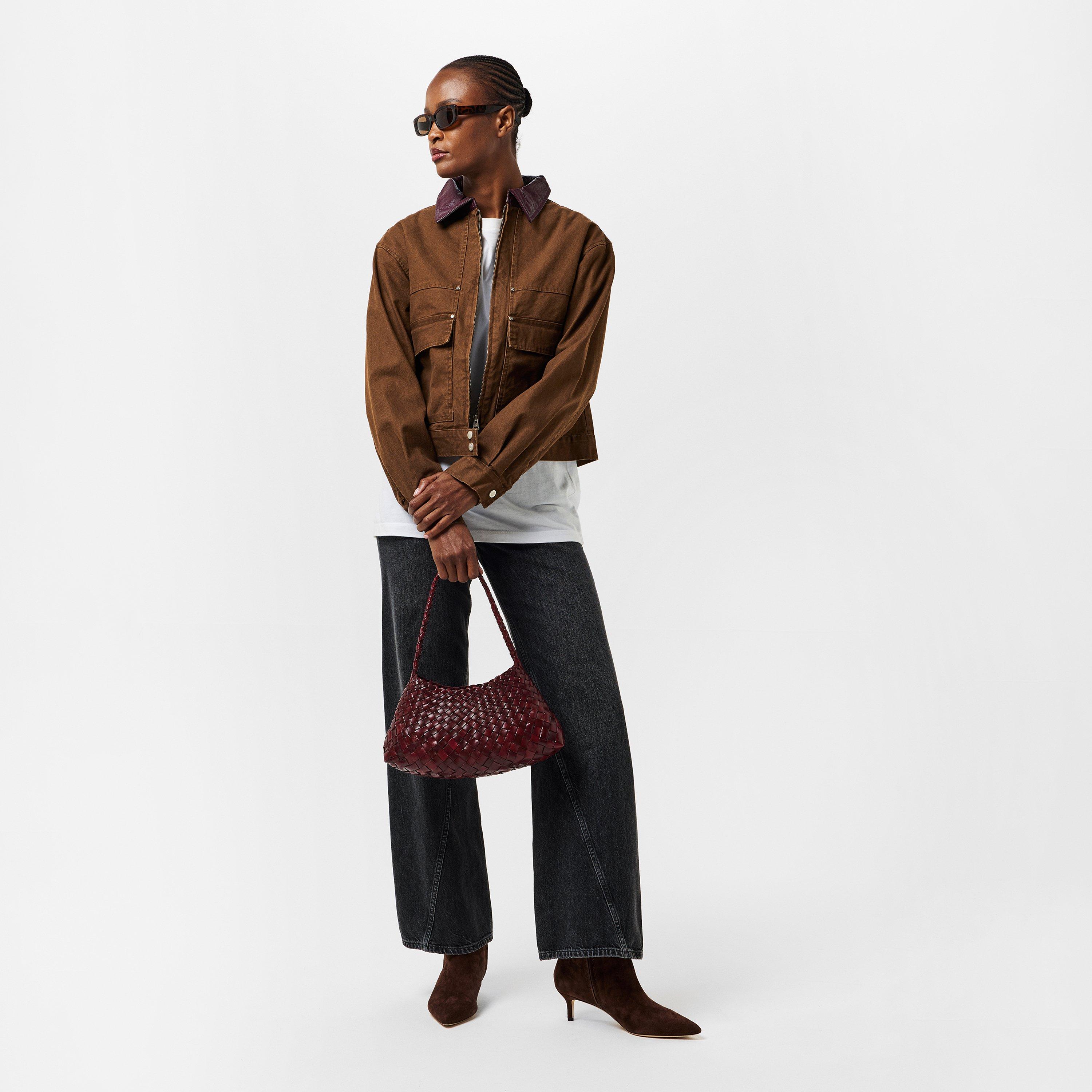 Chocolate - The Couture Club - Women's Couture Club Structured Tailored Fit Barn Jacket - 6