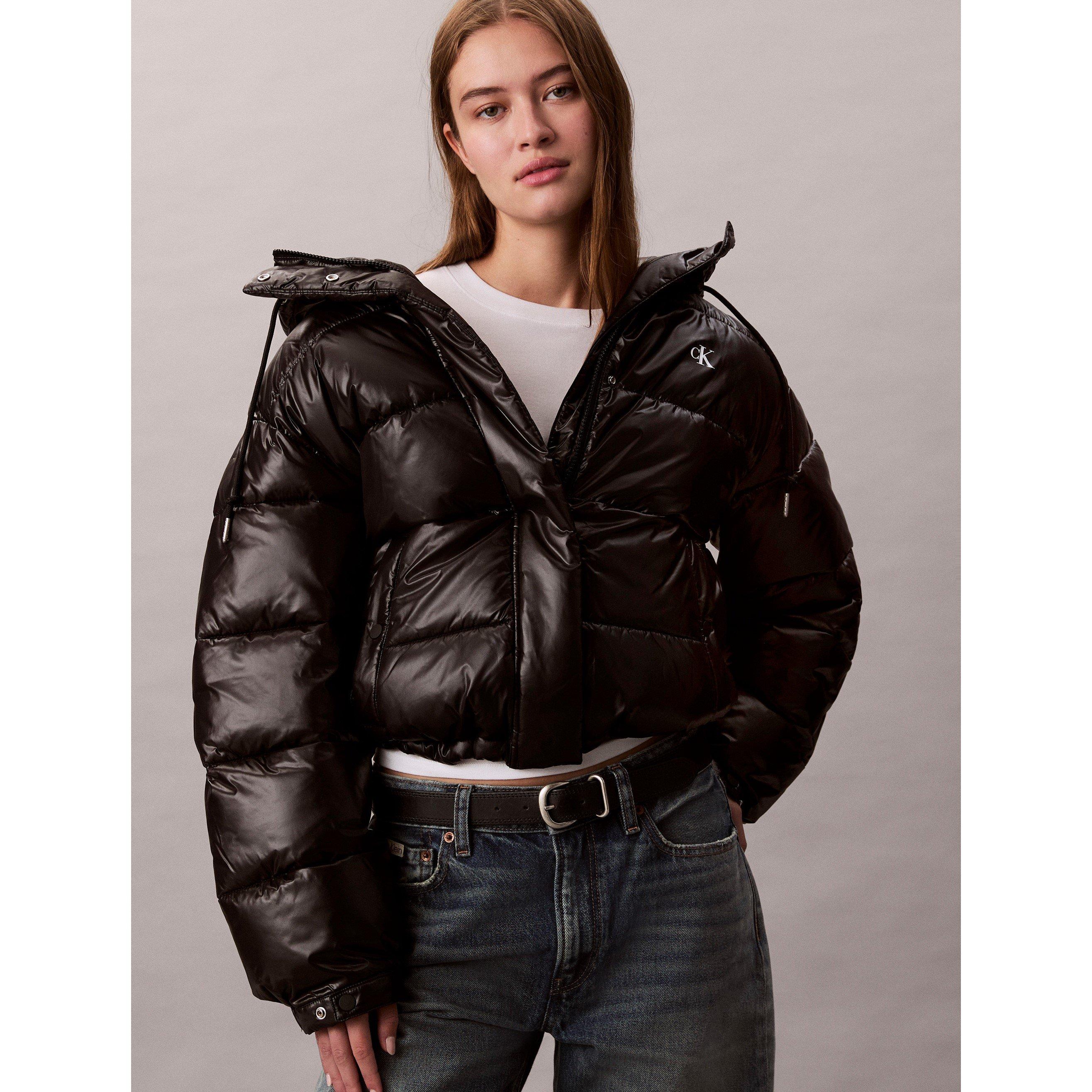 Crna - Calvin Klein Jeans - Women's  Quilted Short Puffer Jacket - 2