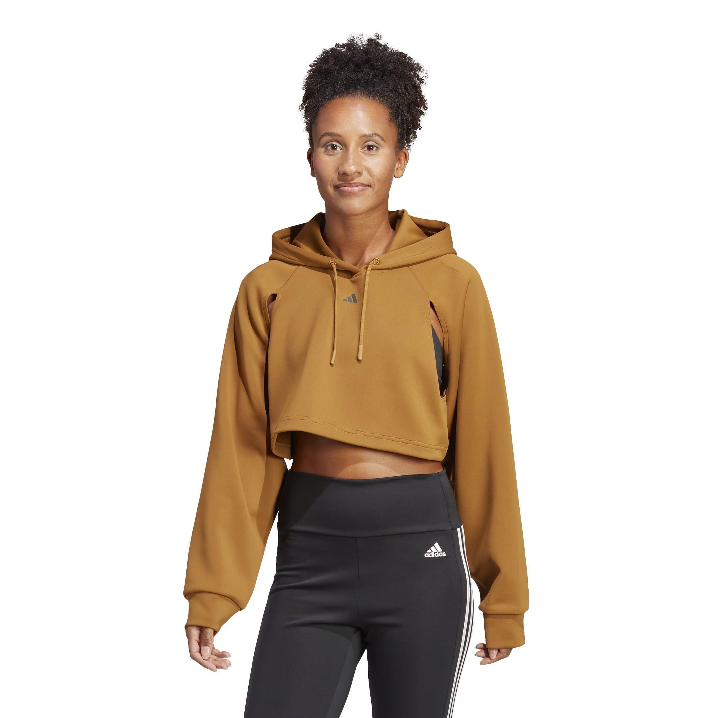 Brun - adidas - HIIT Cropped Hoodie Womens - 2