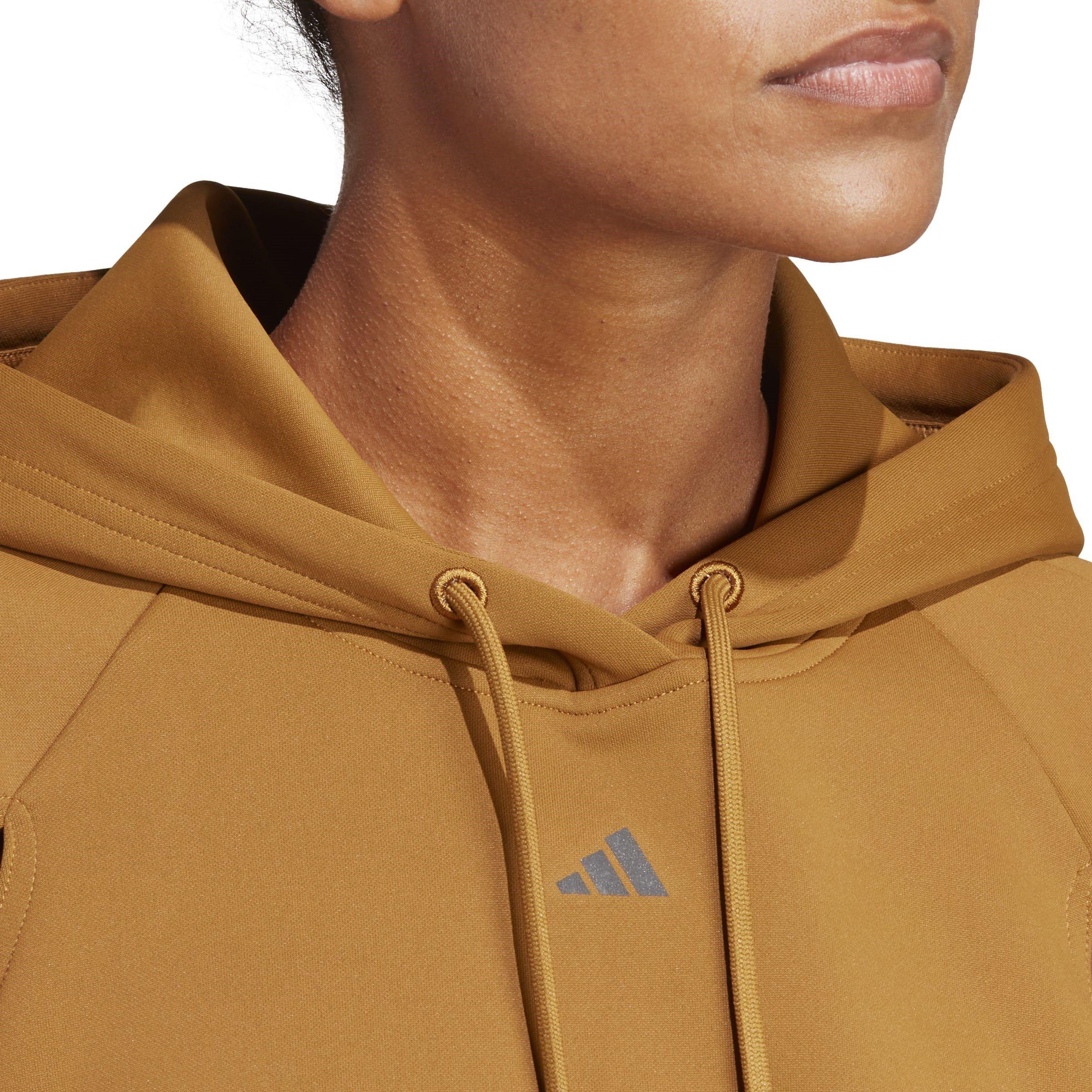 Brun - adidas - HIIT Cropped Hoodie Womens - 5