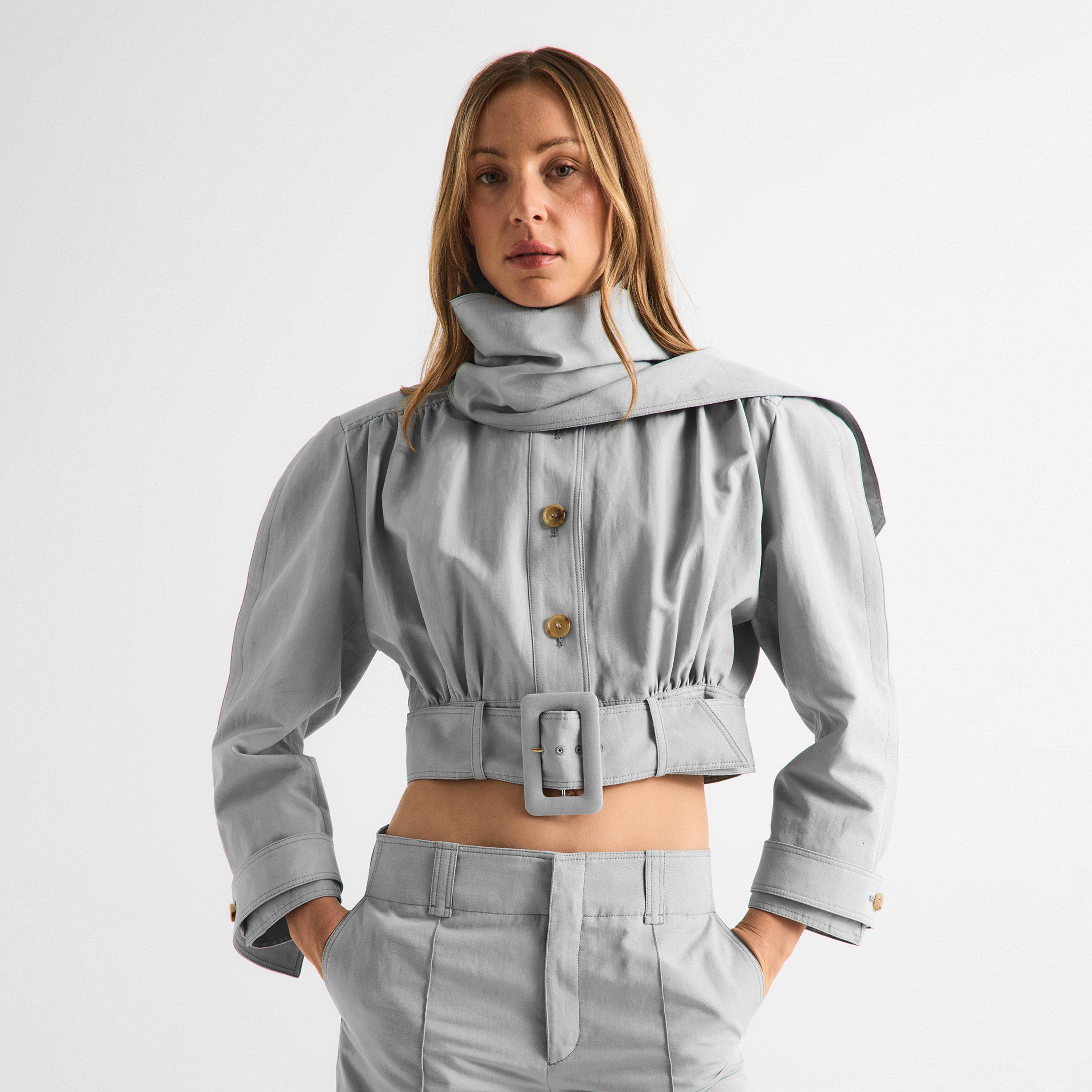 Storm Grey - Chloe - Women's Leather Jacket - 3