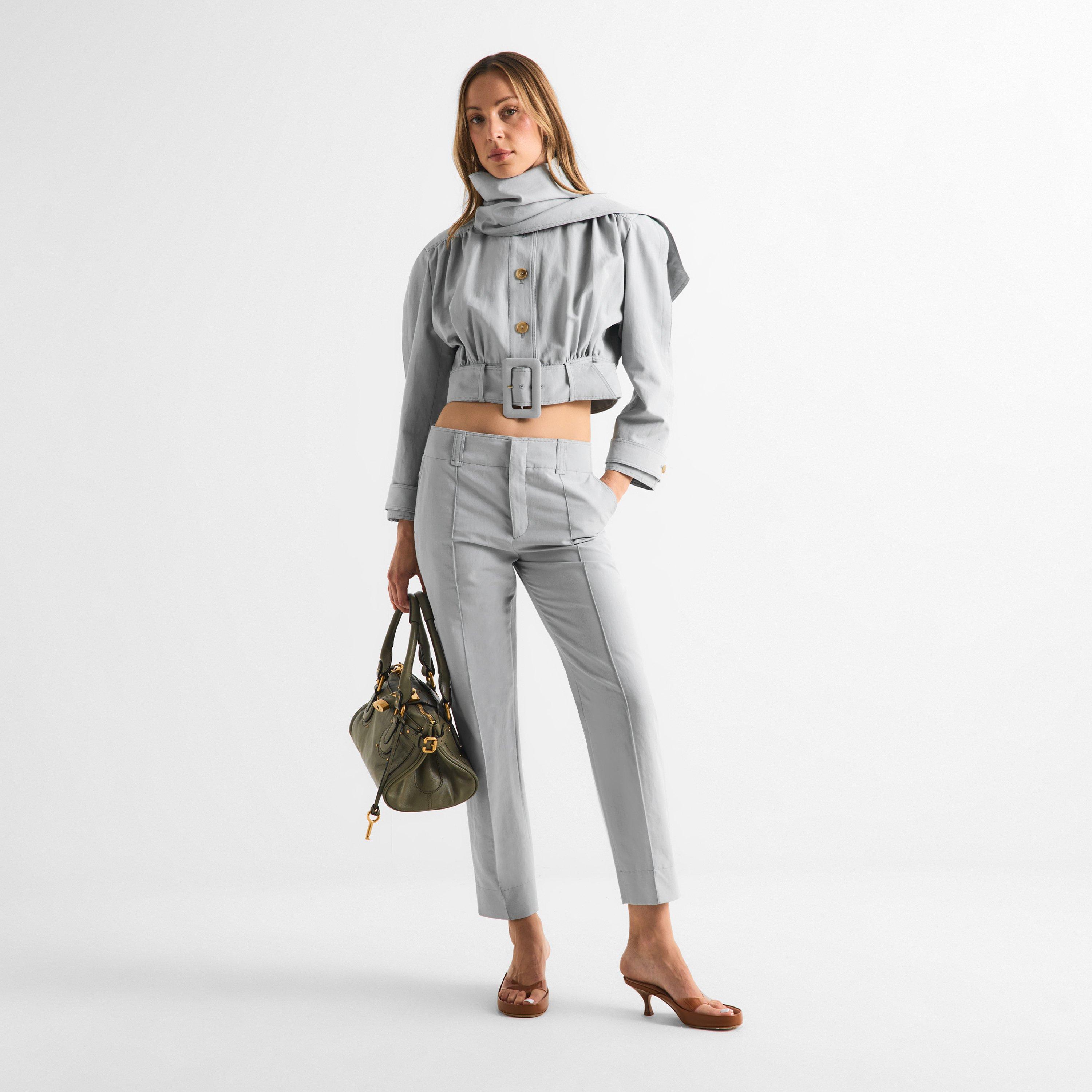 Storm Grey - Chloe - Women's Leather Jacket - 6