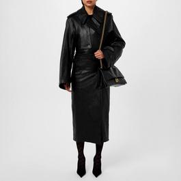 Balenciaga Leather Trench Coat