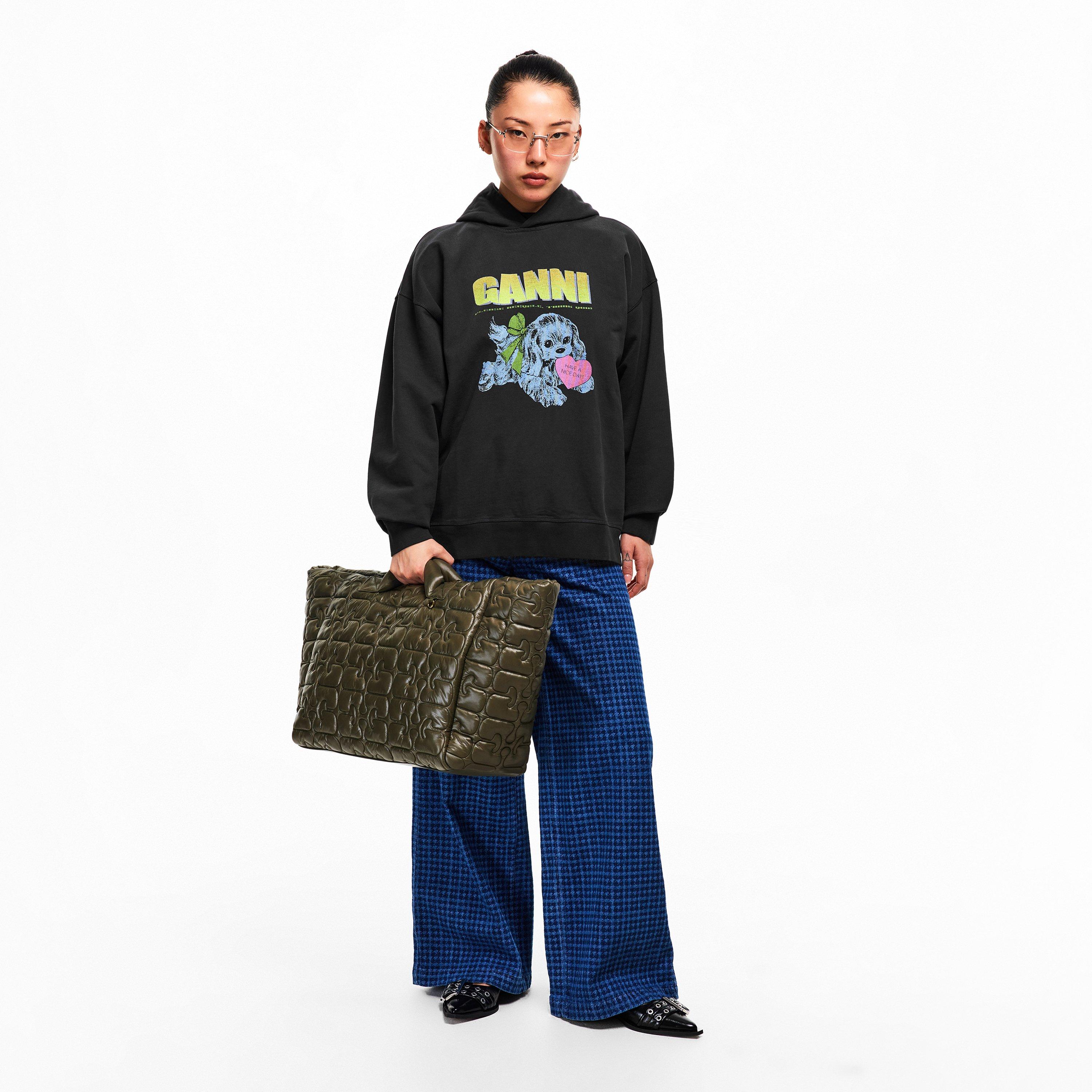 Phantom - Ganni - Women's Isoli Ovrsze Cropped Hoodie - 5