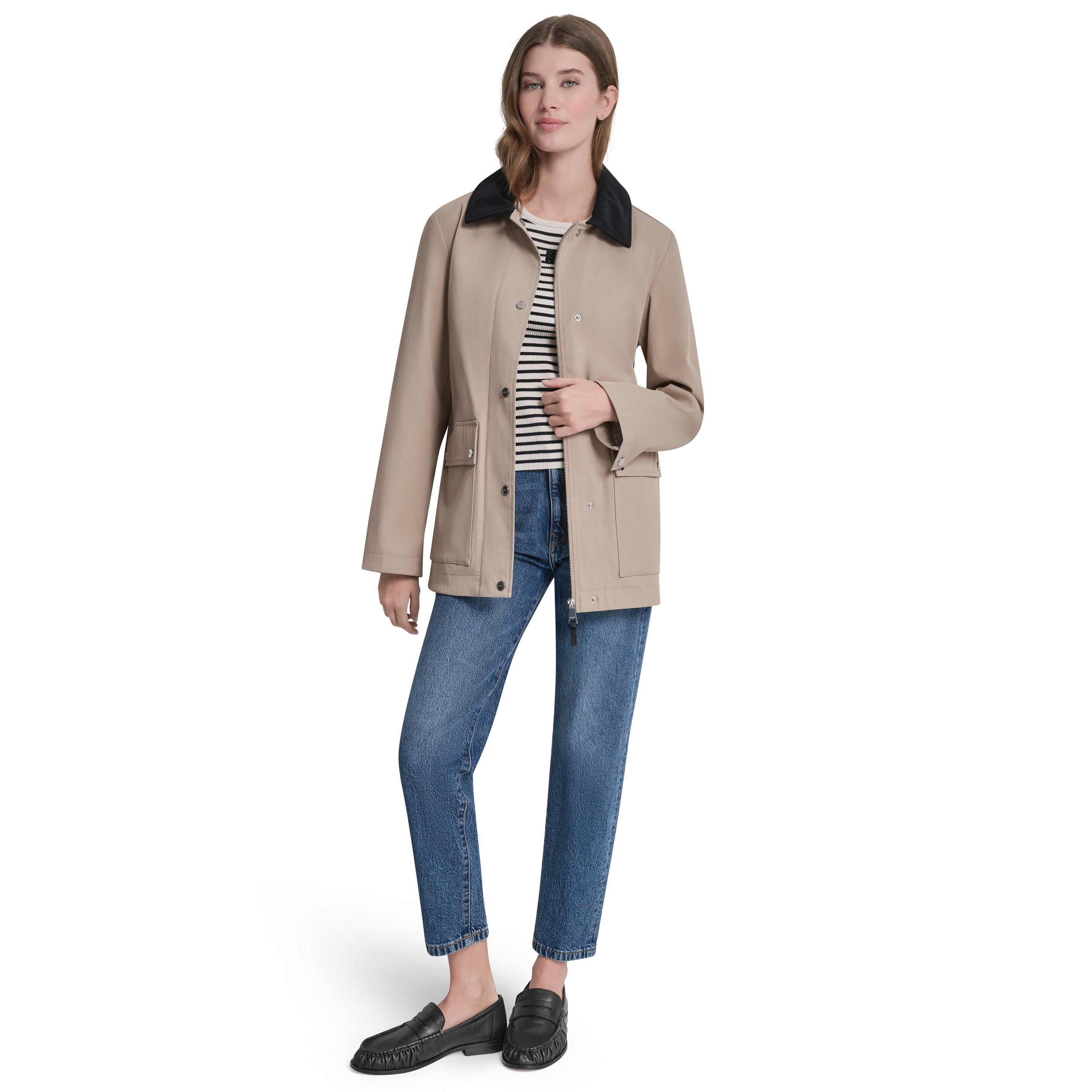 Khaki - DKNY - Women's Barn Jacket - 1