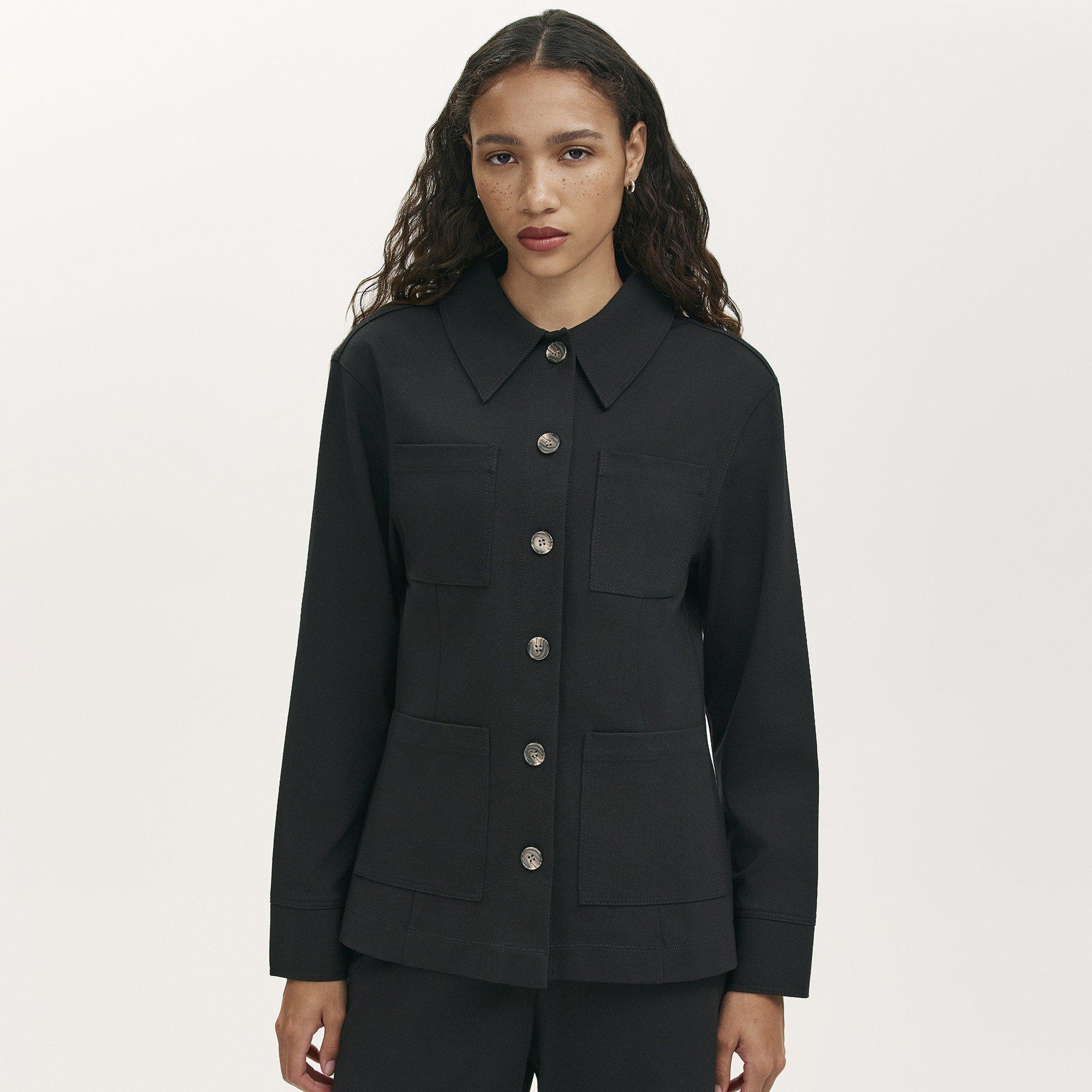 Finery Women's Agness Overshirt - Black - 12 (M)
