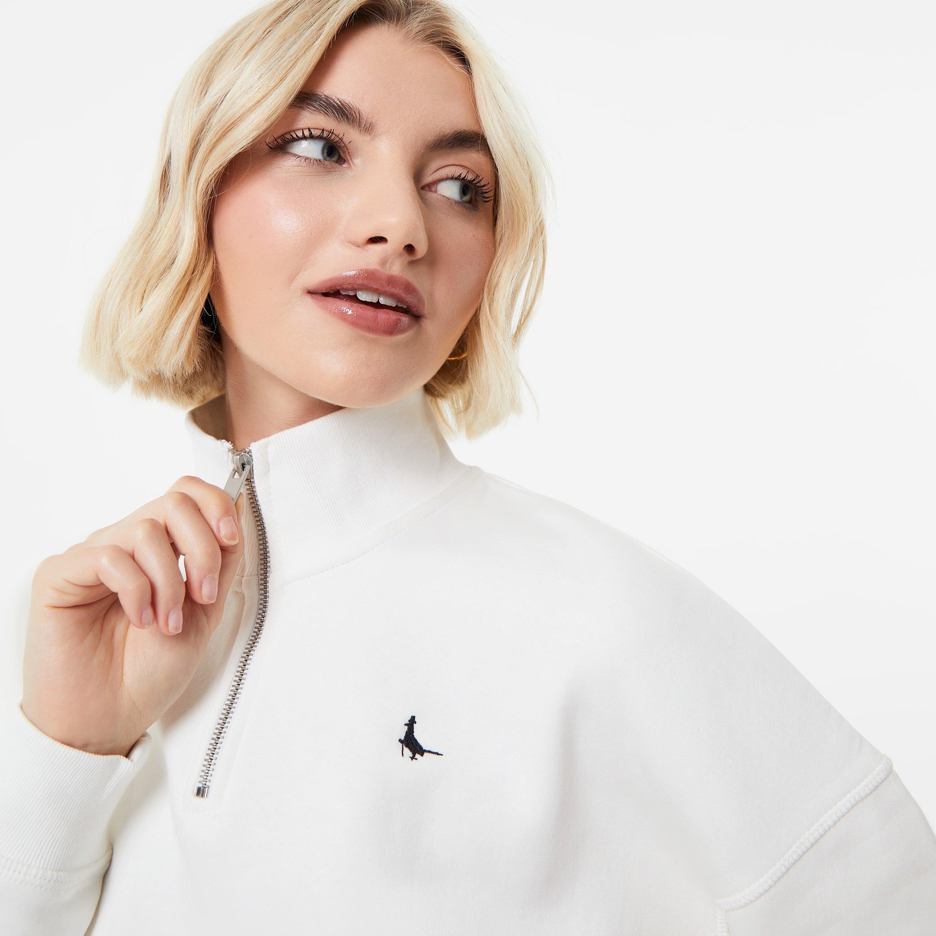 Vintage bijela - Jack Wills - Astbury 1/4 Zip Top - 3