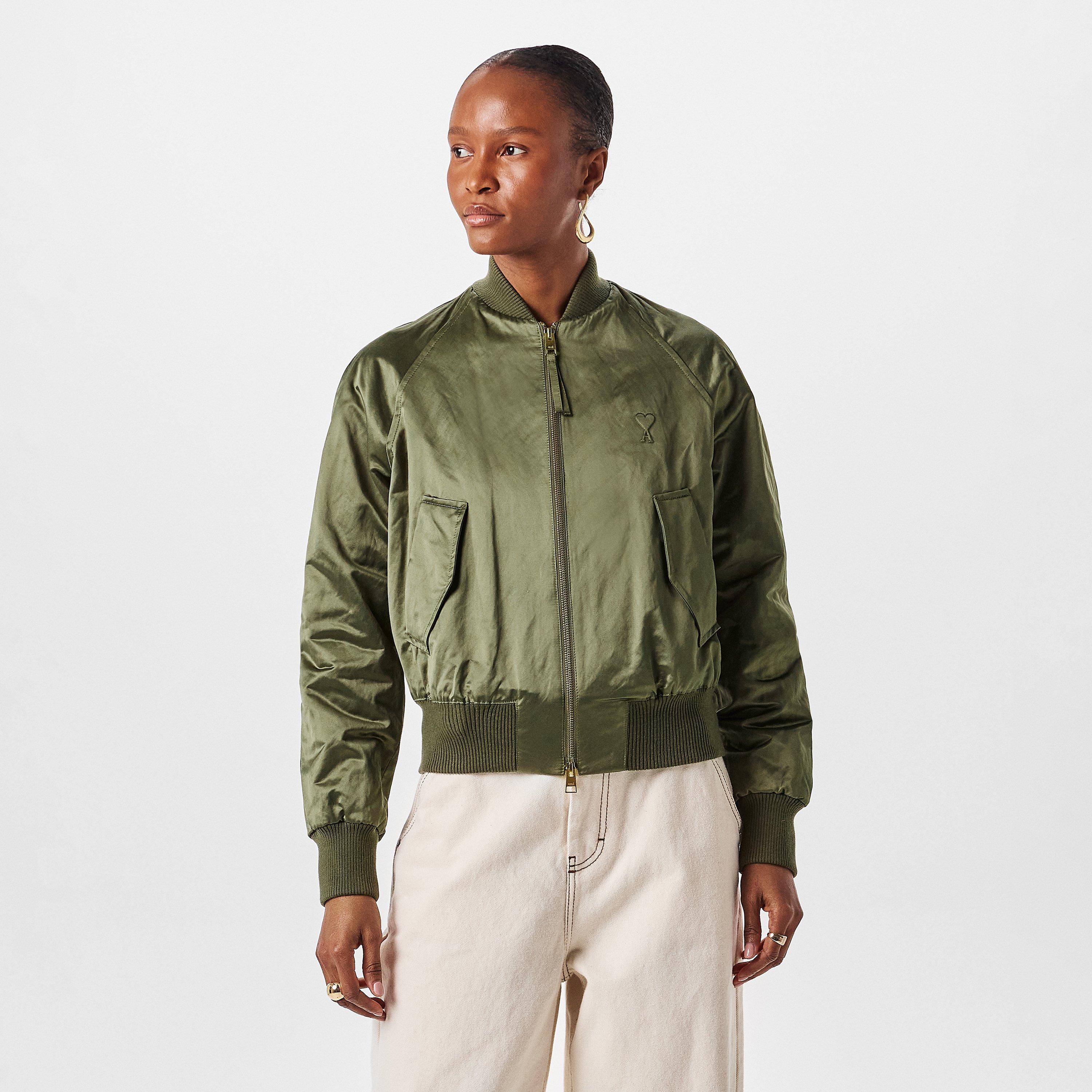 Loden - Ami Paris - Women's De Coeur Ami de Coeur Bomber Jacket - 3