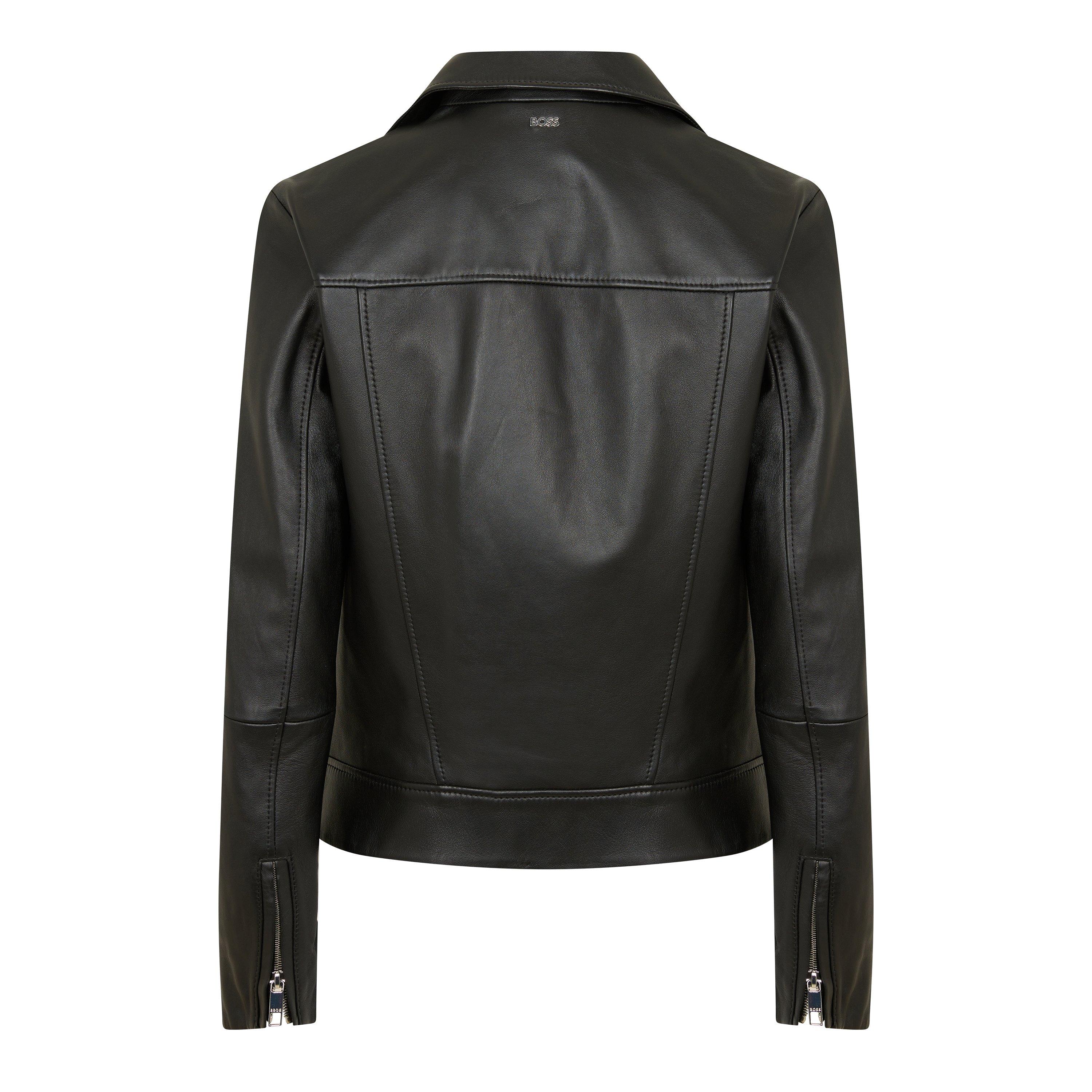 Black - Boss - Women's Sajin Leather Jacket - 2
