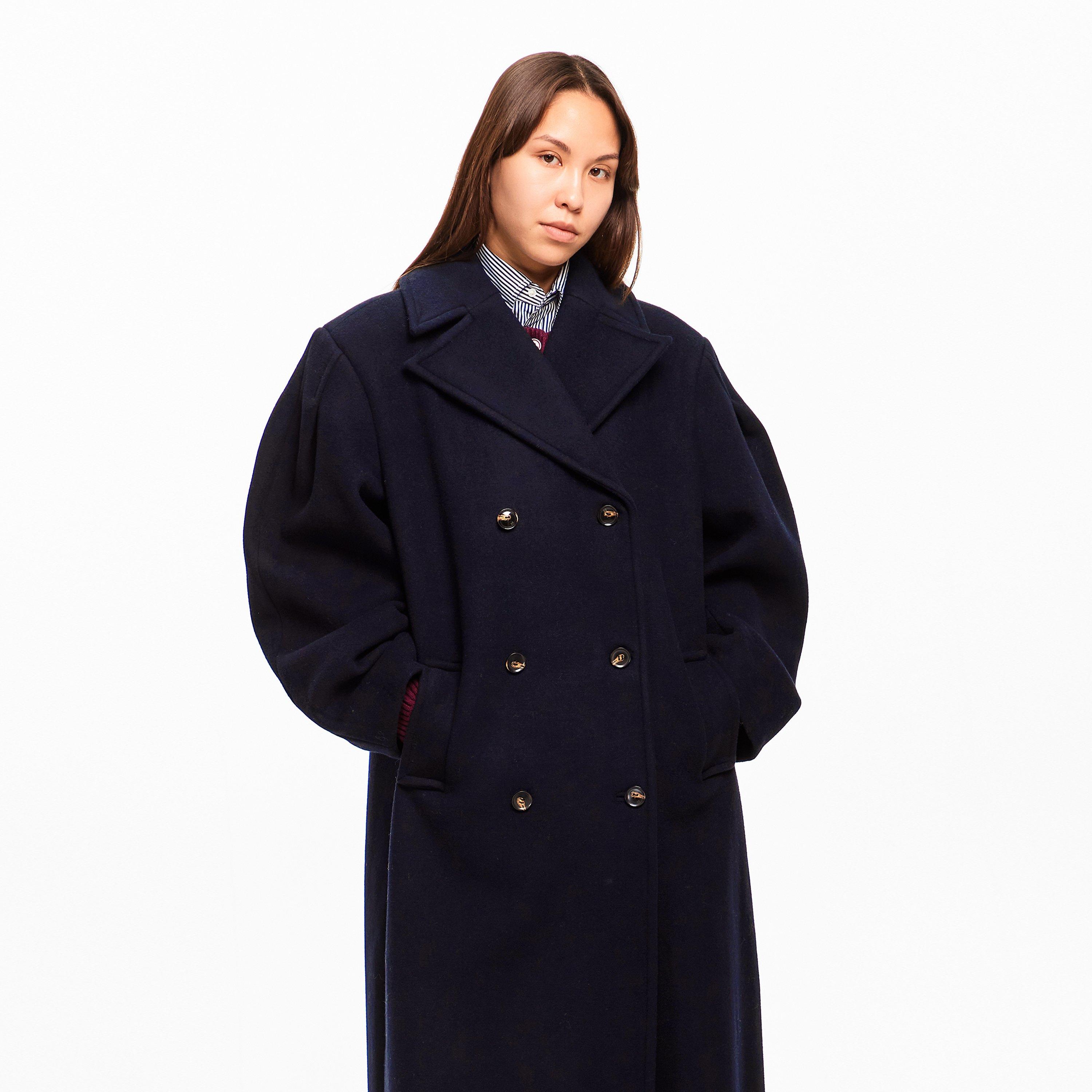 Sky Captain - Ganni - Women's Wool Peacoat - 3