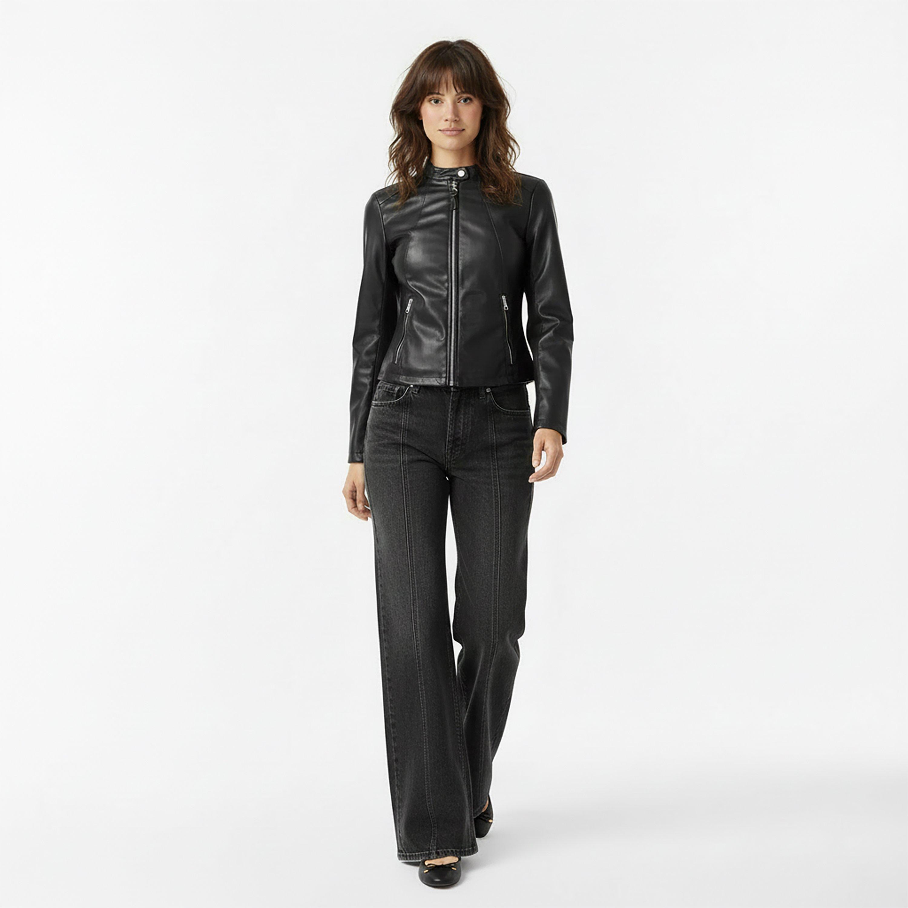 ジャケット・アウター 00s archive DKNY JEANS Leather Jacket DKNY Women's Faux Leather Jacket | Flannels