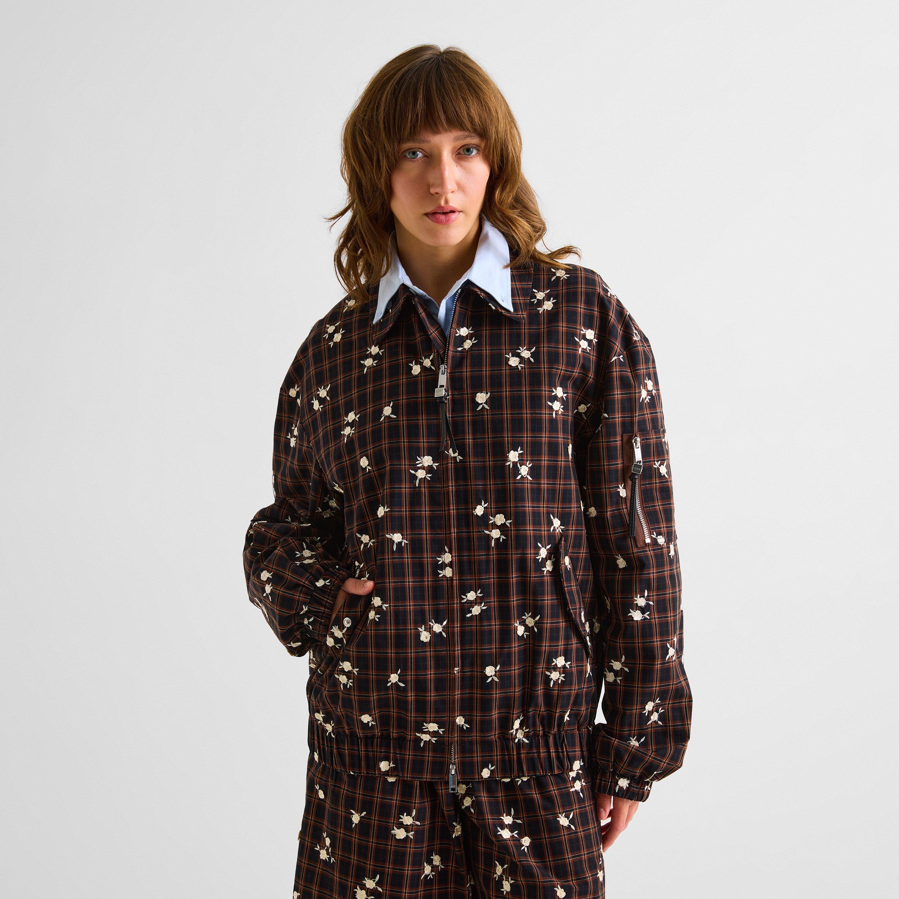 Brown - Ganni - Women's Dyed Bomber Jacket - 3