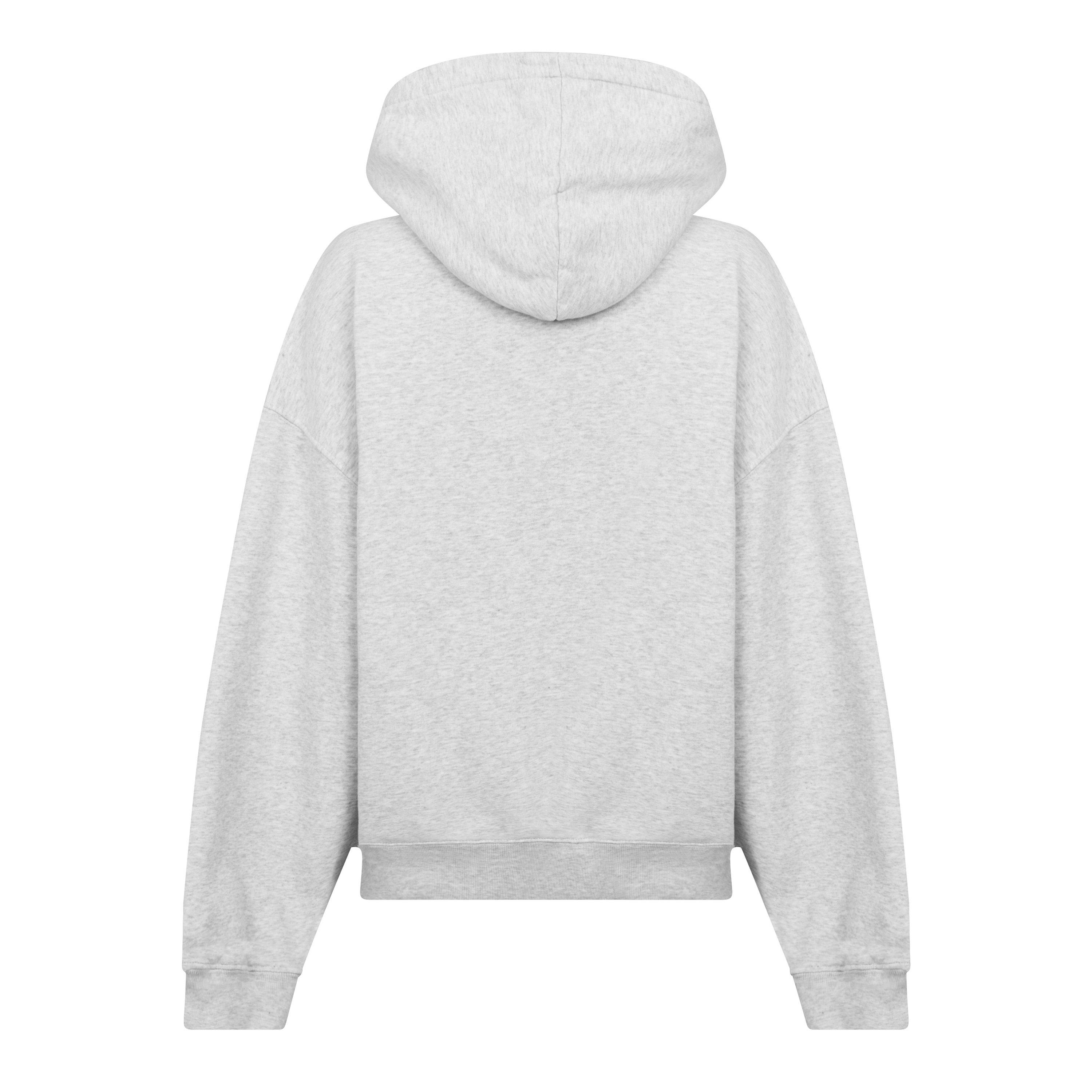 Grey Melange - Anine Bing - Women's Sport Cotton Long Sleeve Oversized Hoodie - 8