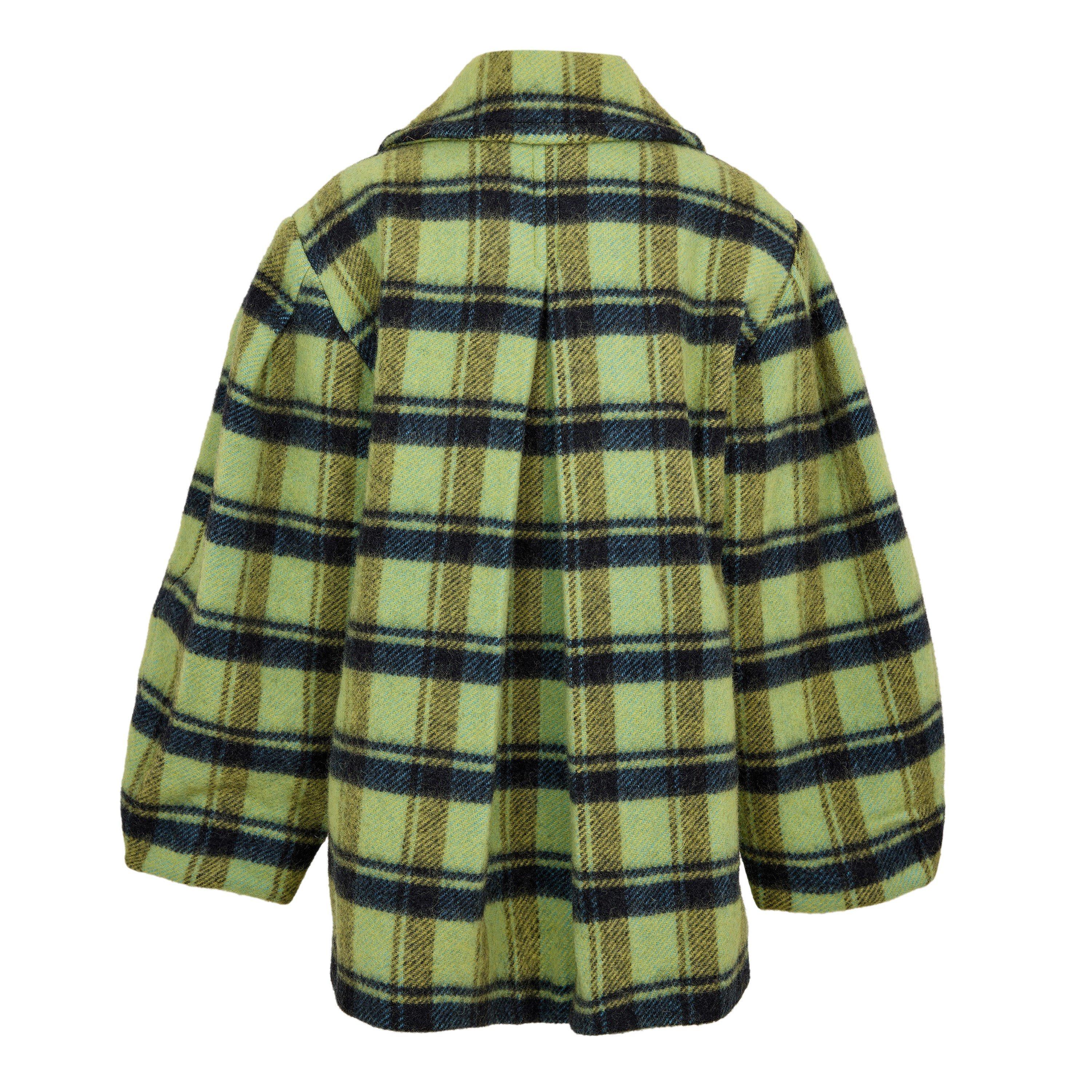 Lime Sherbet - Ganni - Ganni Brshd Wool chk Ld62 - 2