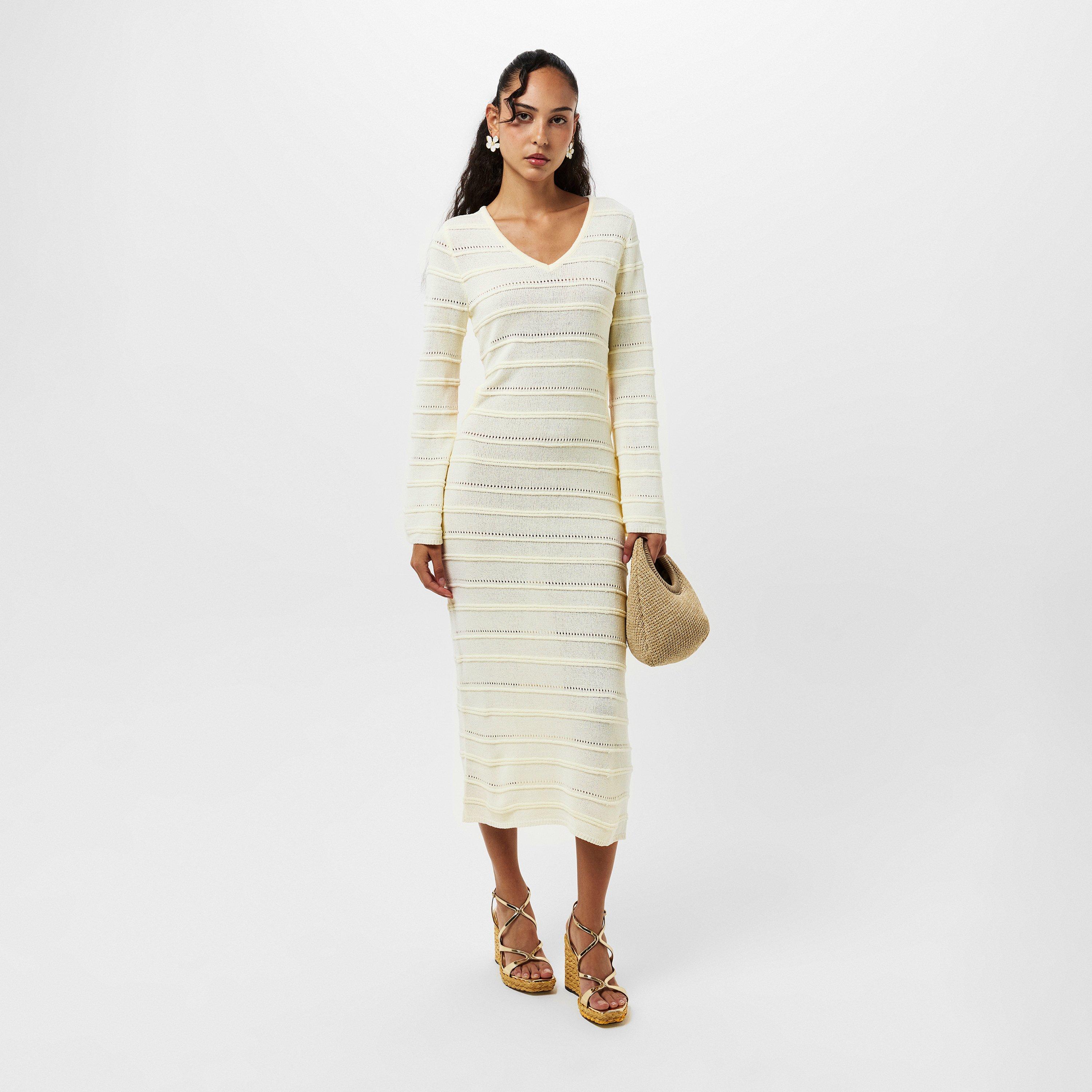 White - AmyLynn - Long Knitted Jumper Dress - 6